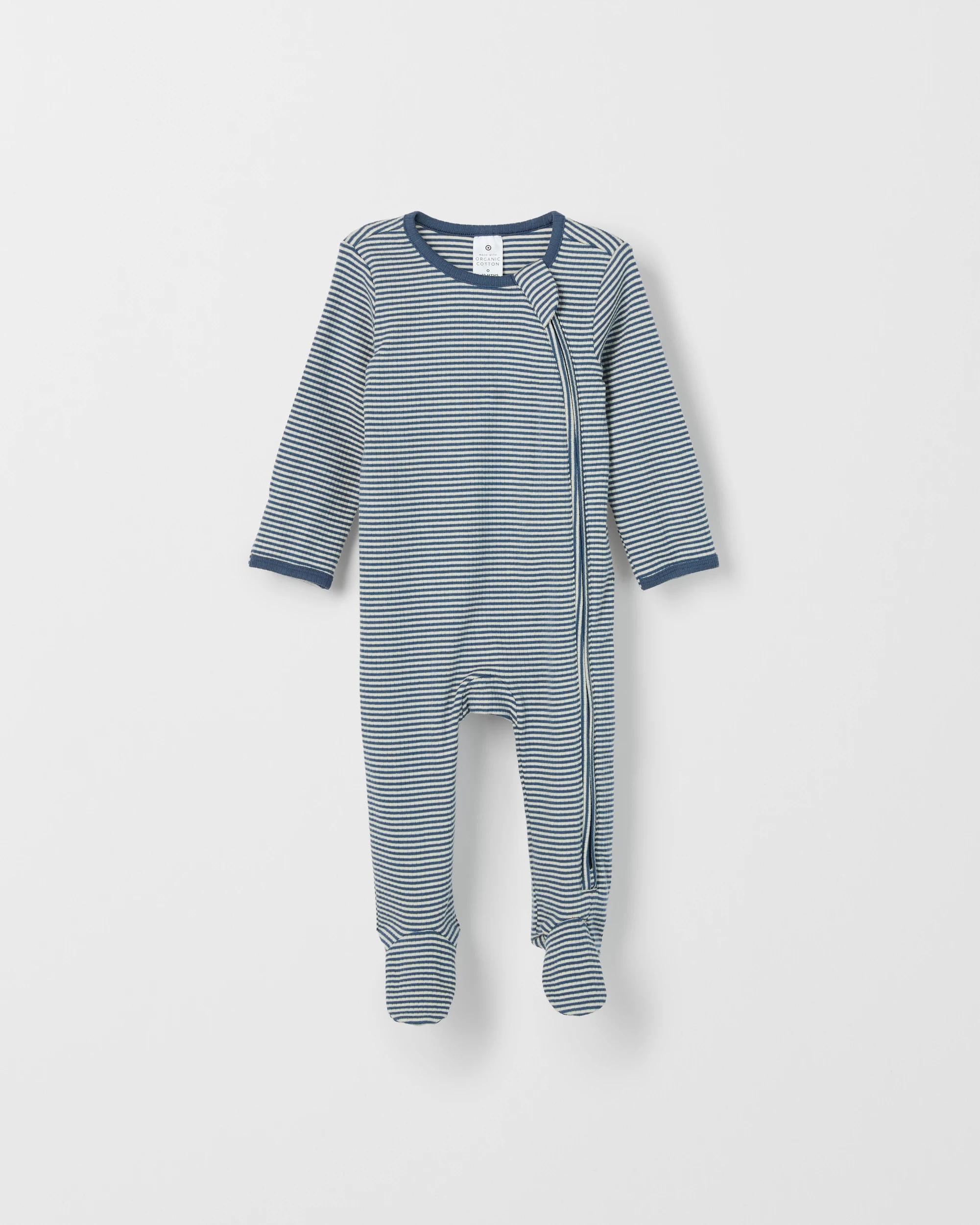 3 Target Baby Baby Organic Cotton 3 Pack Zip Coverall BEARS INDIGO, 3 of 4