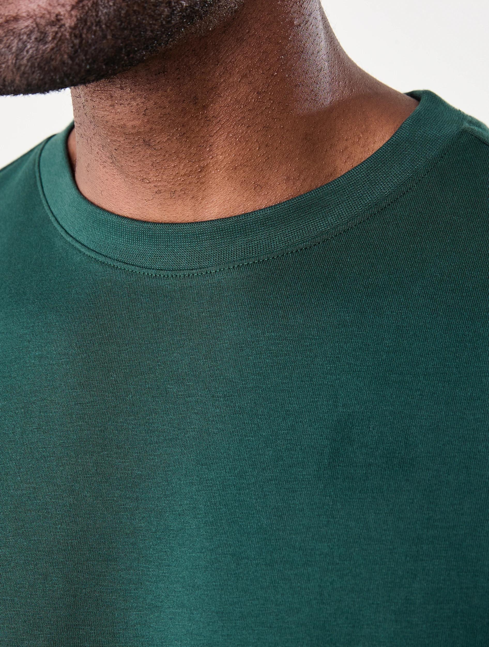 5 Australian Cotton Crew Neck T-shirt Grn Darksp, 5 of 6