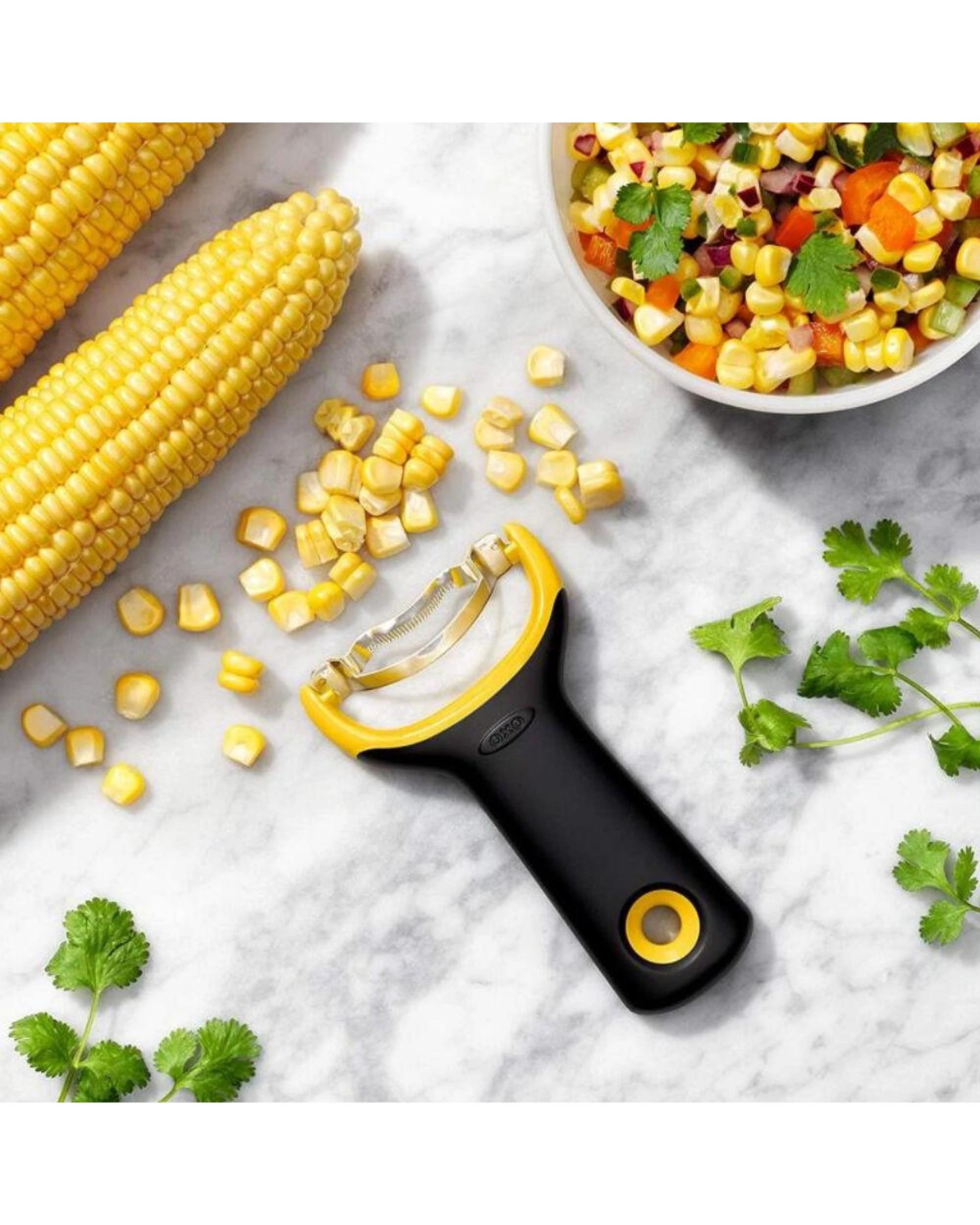 7 OXO Good Grips Soft Grip Corn Prep Peeler Y Shape Set of 2 - Black, 7 of 8