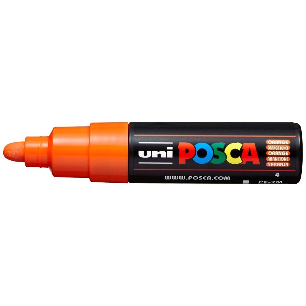 1 POSCA PC 7M Paint Marker Orange, 1 of 9