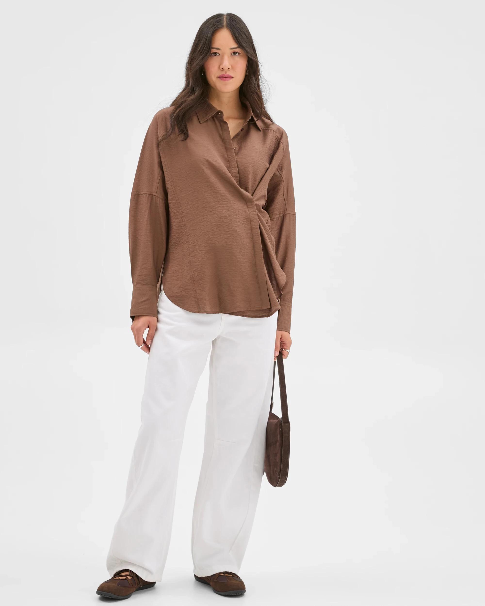 1 Target Woman Relaxed 2-Way Shirt FALL LEAF, 1 of 7