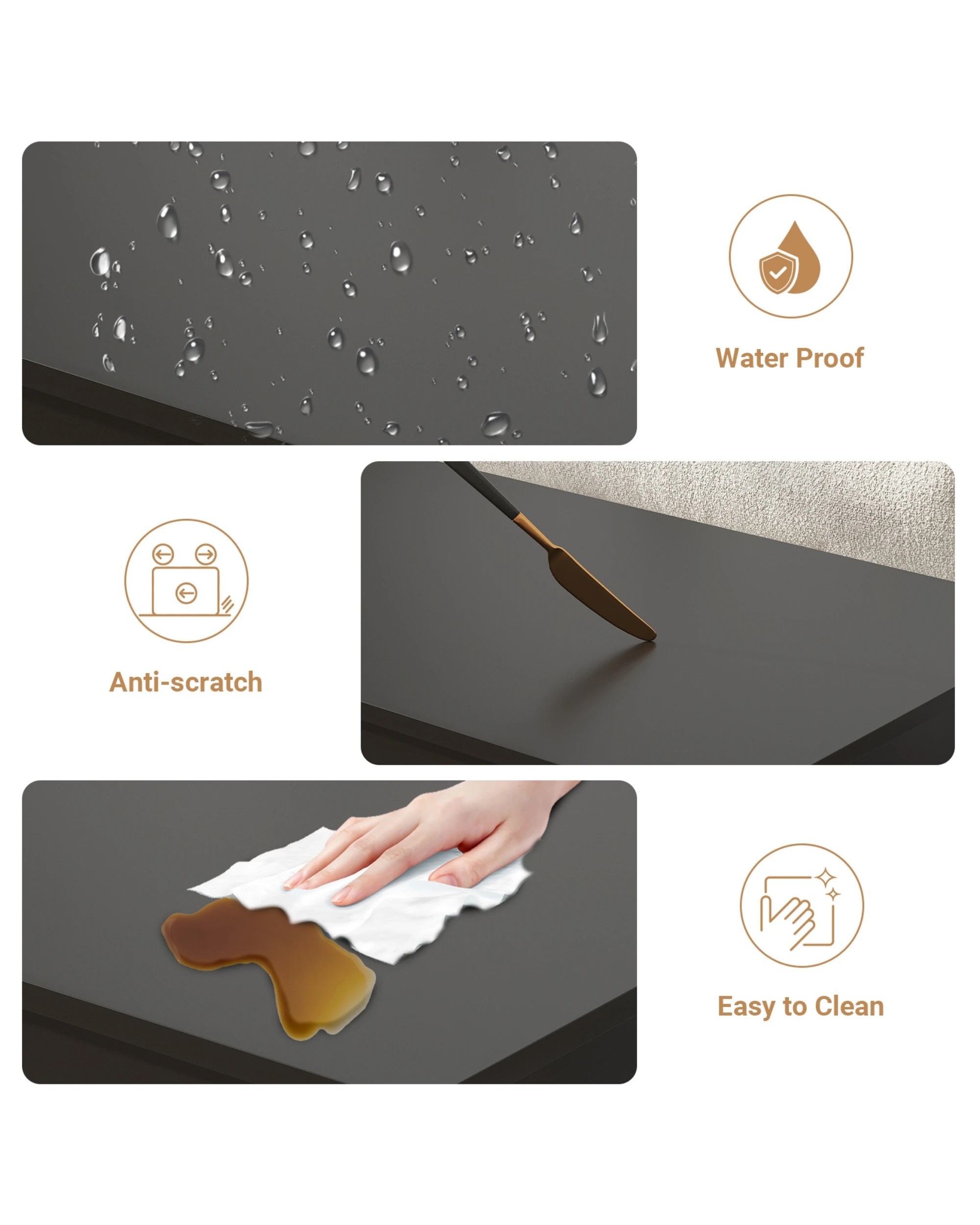 9 Advwin Lift up Top Coffee Table with Hidden Storage & Drawers RGB LED Lights Wooden Tea Table Black, 9 of 9