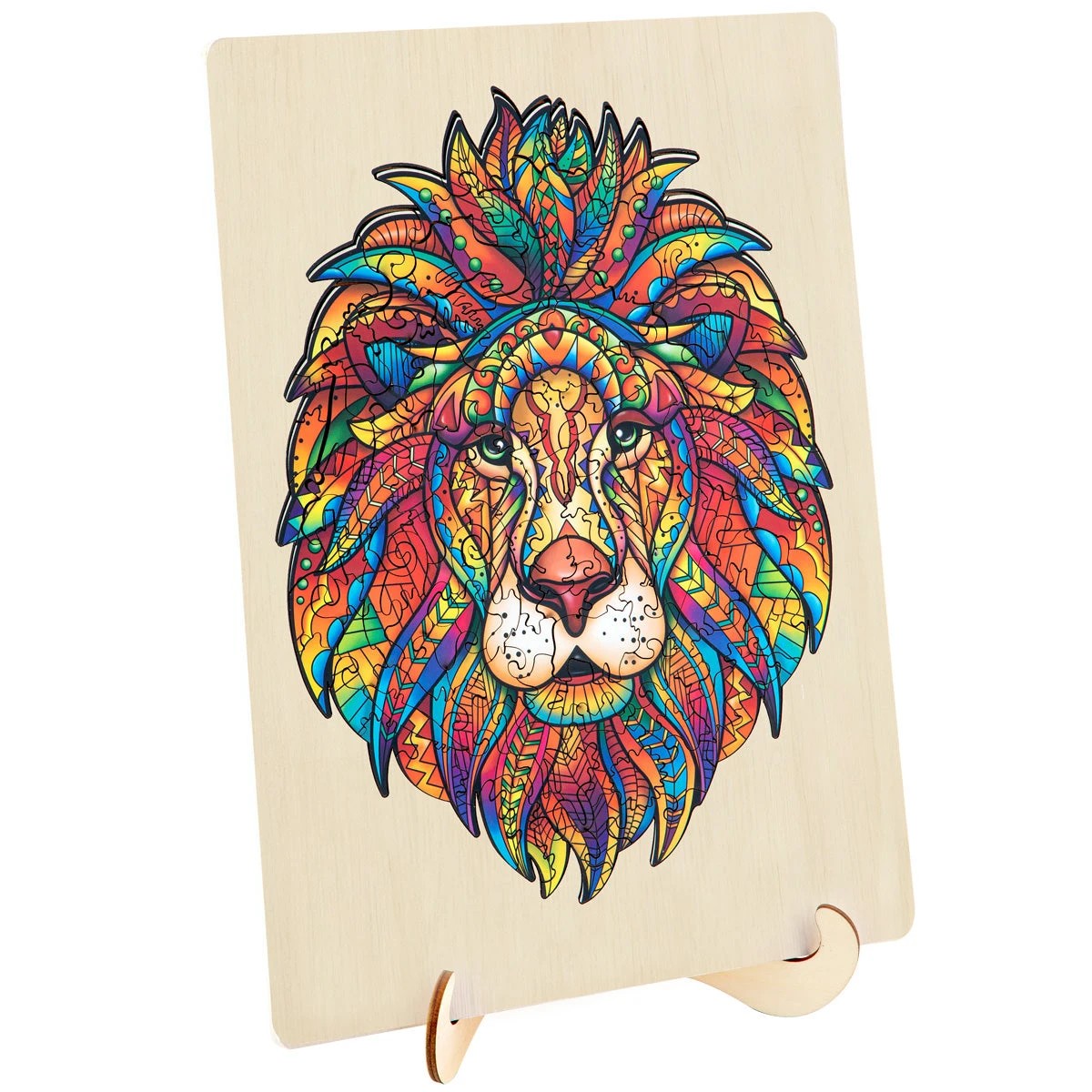 2 Puzzle Master 145 Piece Wooden Jigsaw Puzzle Lion a3 Series, 2 of 4