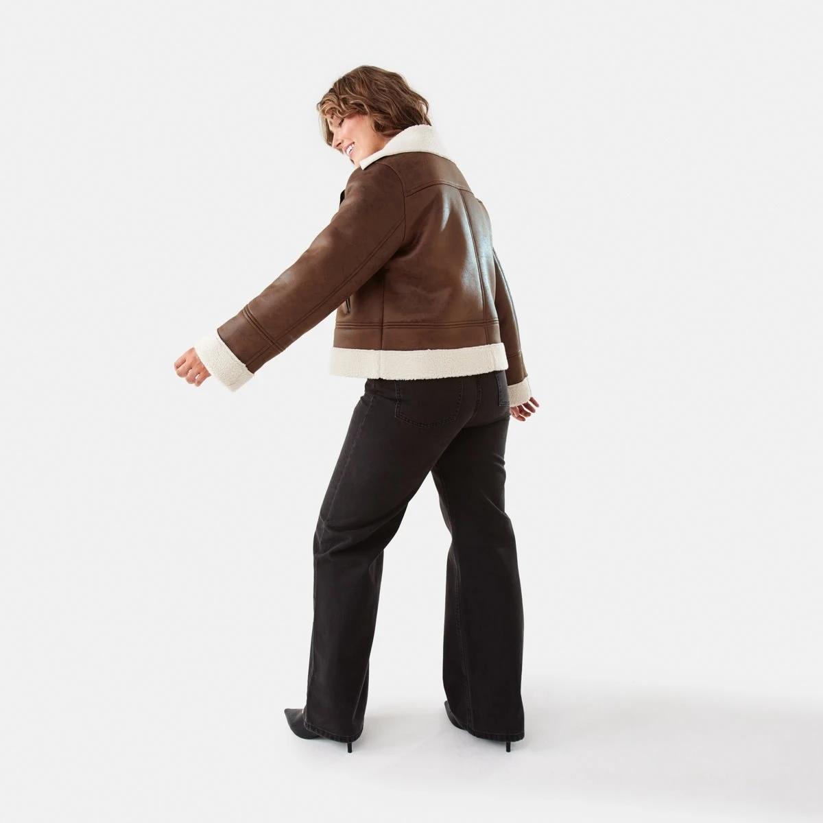 5 Shearling Jacket Melt Brown, 5 of 10