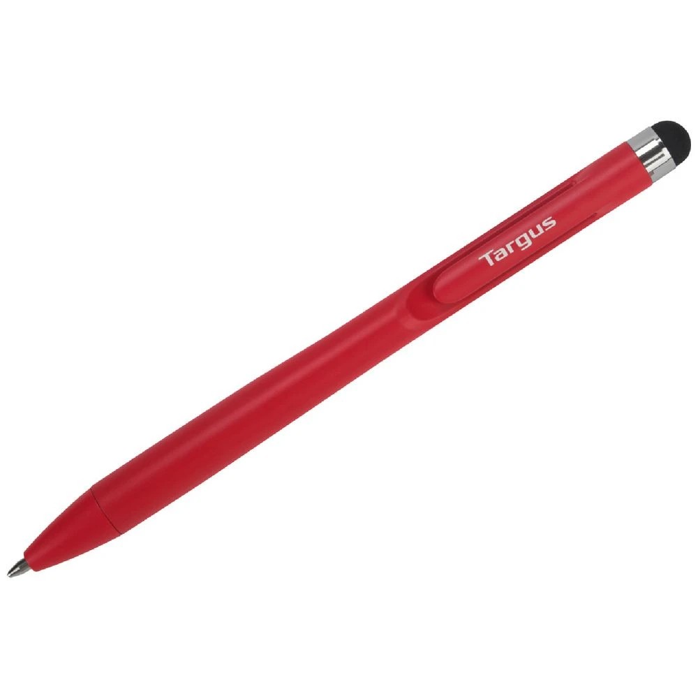 1 Targus 2-in-1 Antimicrobial Smooth Glide Stylus and Pen Red, 1 of 2