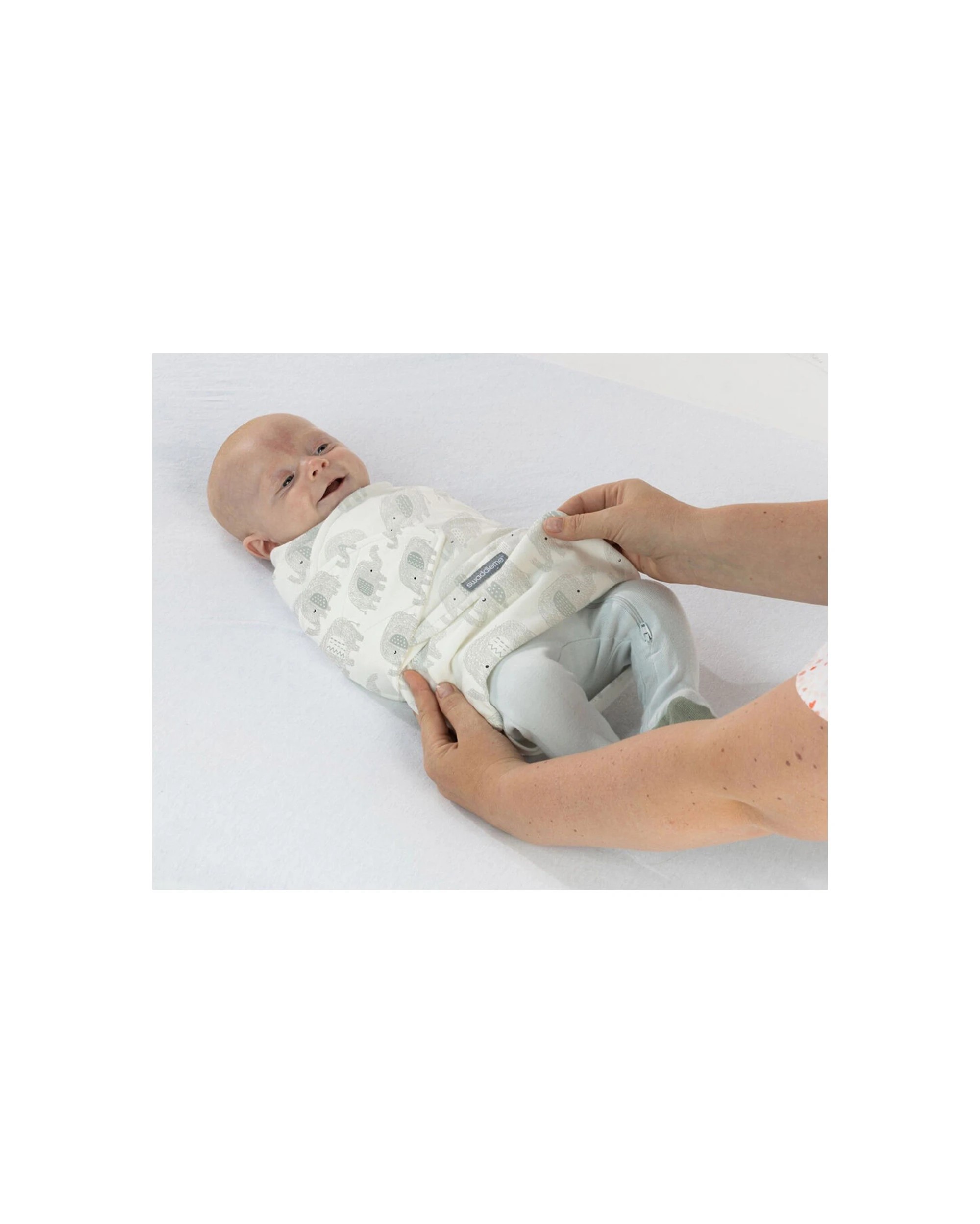 3 Ingenuity SwaddleMe Monogram Collection Baby Swaddle 2PK 0-3 Months Cotton - Beige, 3 of 4