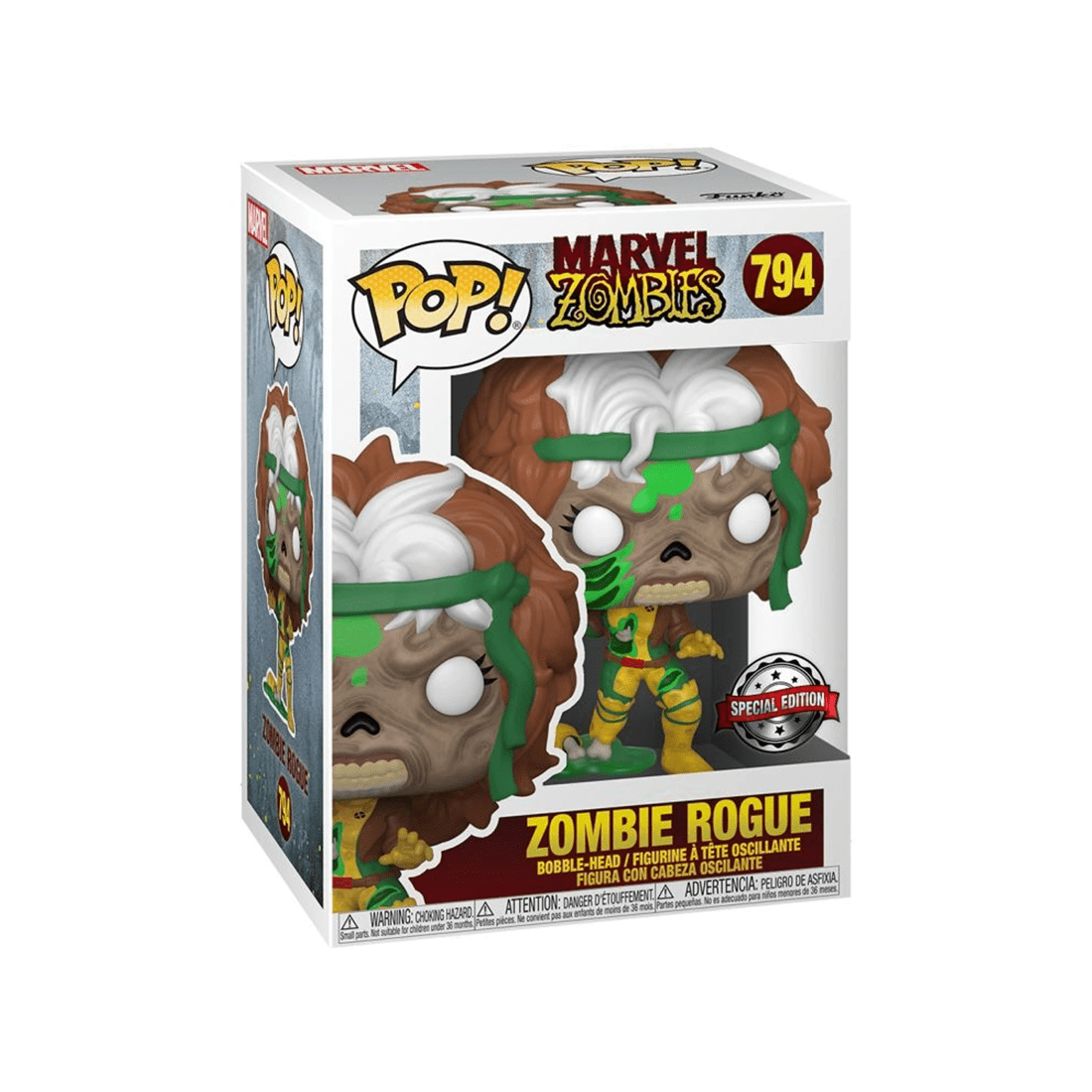 2 Pop Vinyl Figurine Marvel Zombies Rogue Action Figure Collectible 10cm - Plain, 2 of 3