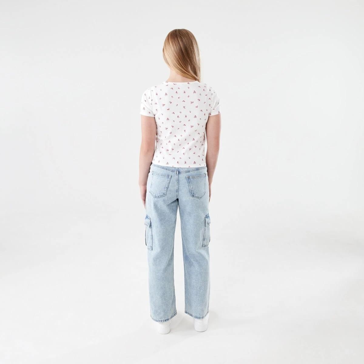7 Rib Henley T-shirt BERRY SERENADE SNOW WHITE, 7 of 7