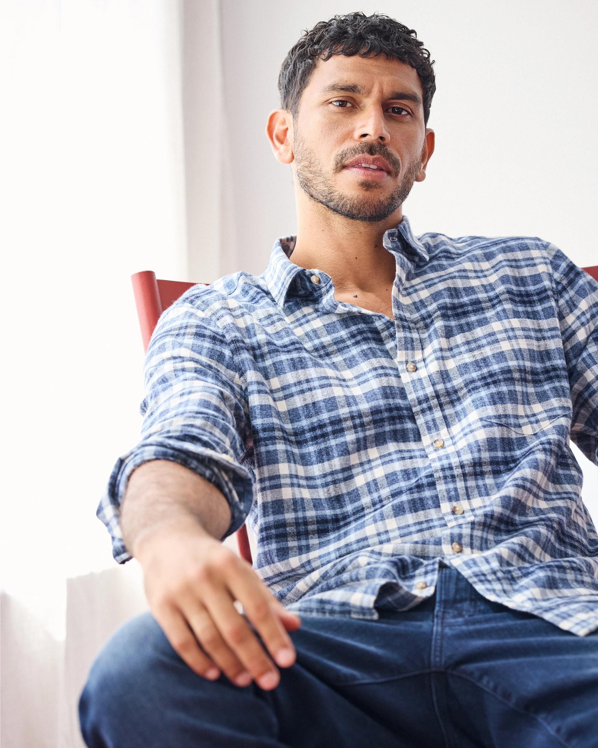 7 Target Australian Cotton Long Sleeve Flannelette Shirt BLUE, 7 of 7