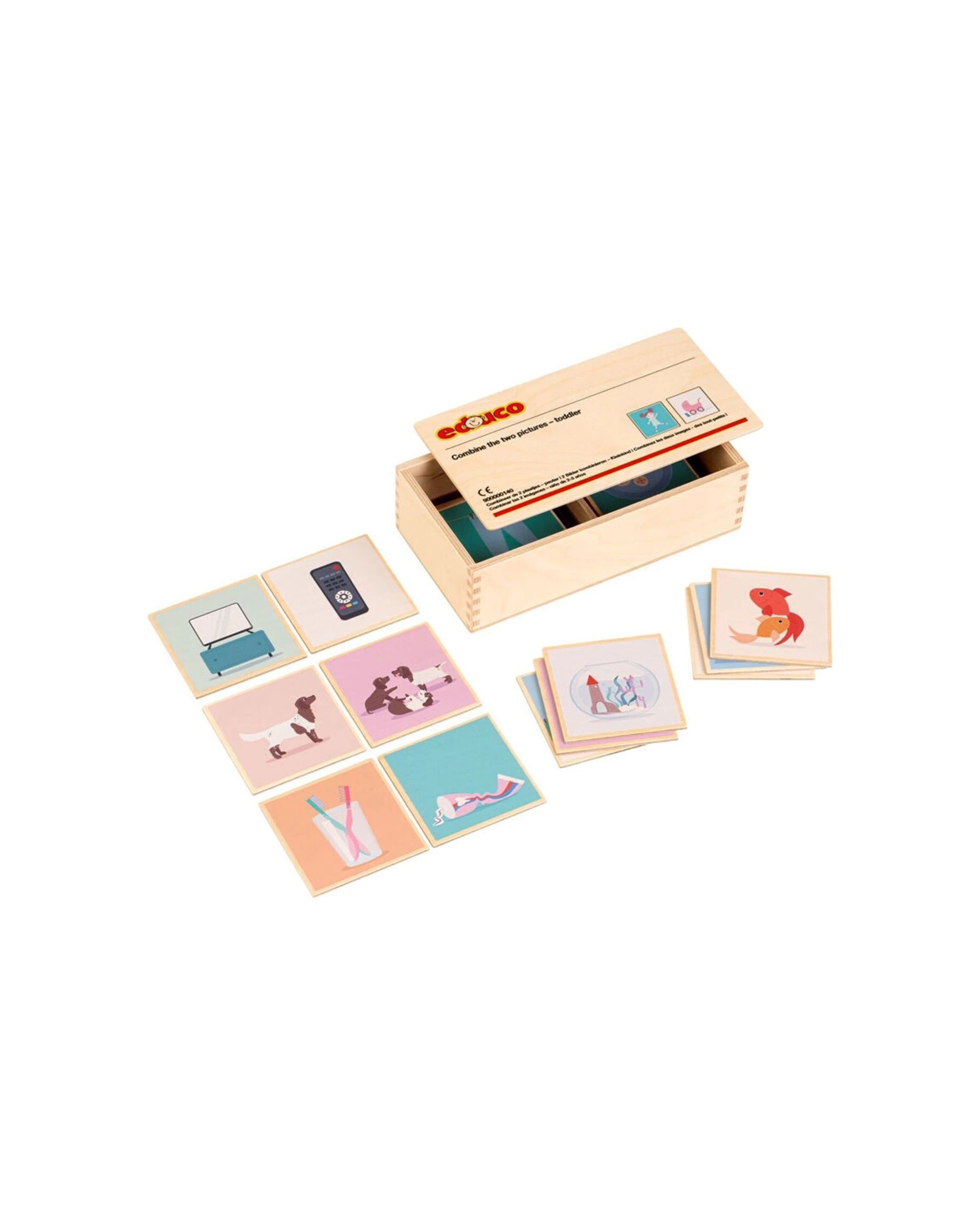 2 EDUCO Educational Toy 28Pc Combine The Two Pictures Game Matching 3 Plus - Multi, 2 of 3