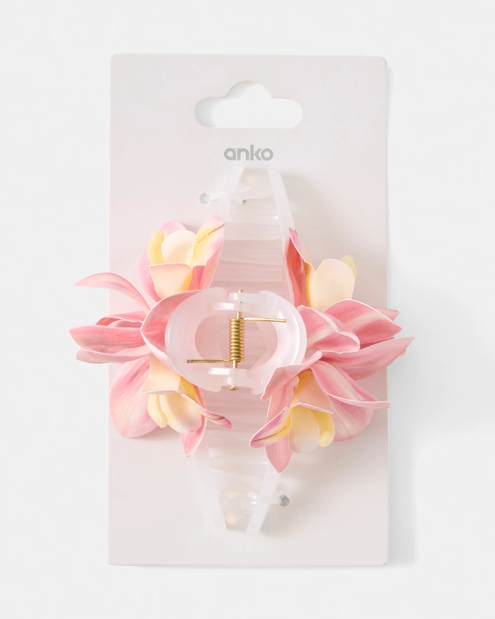 4 Pink Orchid Cluster Claw Hair Clip, 4 of 4