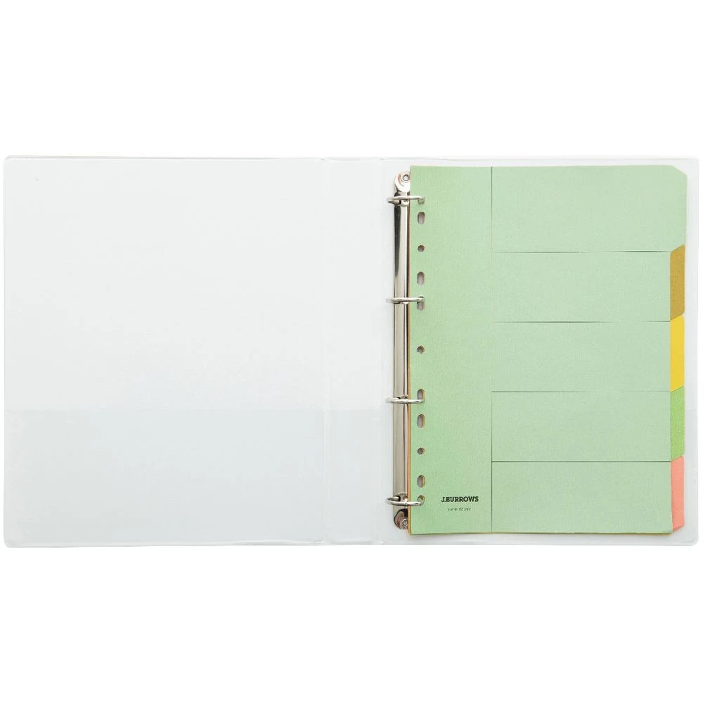 5 J.Burrows Insert Binder A4 4 D-Ring 38mm White, 5 of 6