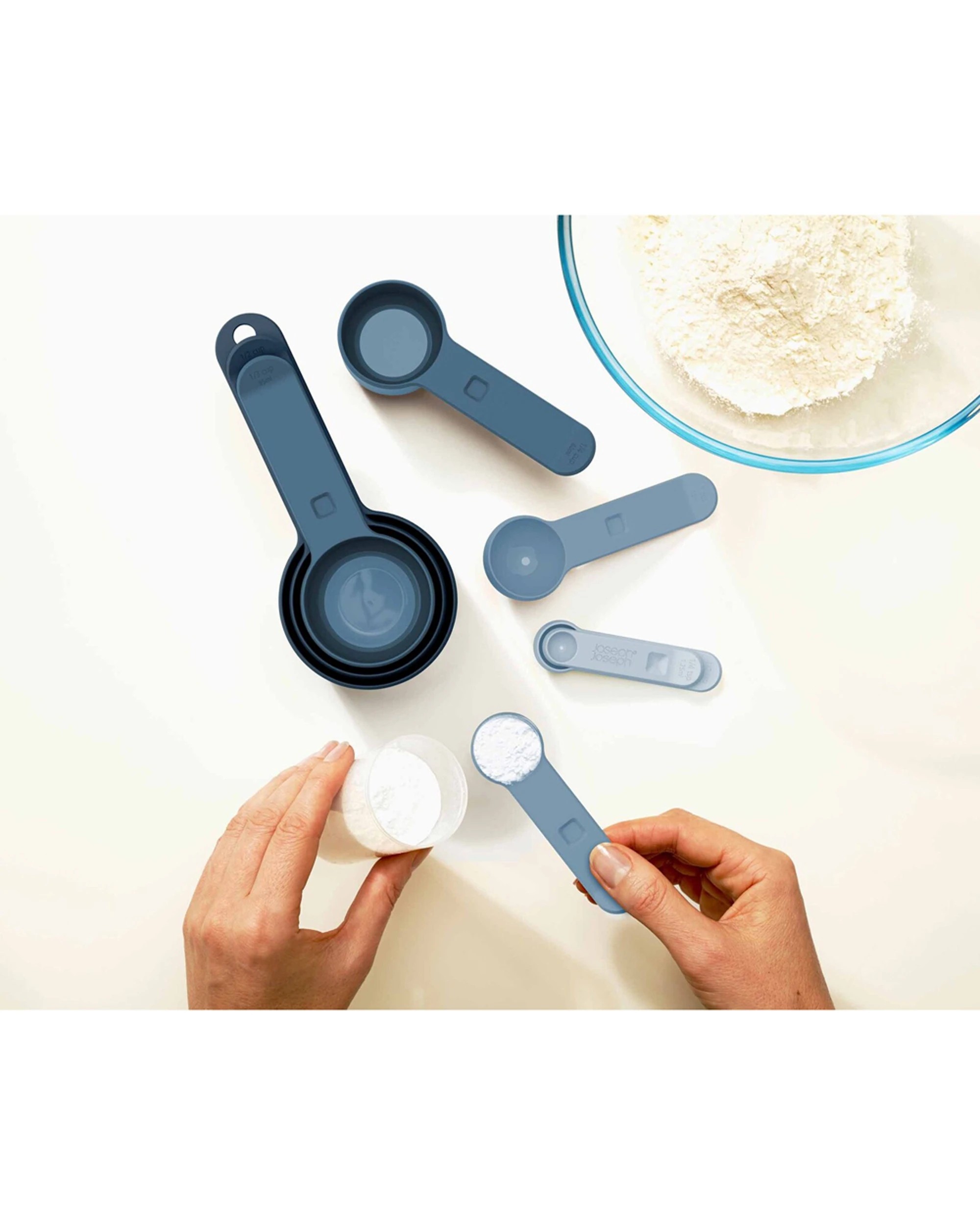 4 Joseph Joseph 8pc Nest Measure Stackable Measuring Cup Set Sky - Multi, 4 of 6