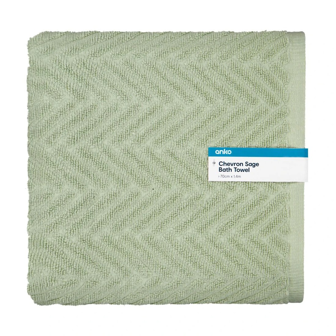 5 Chevron Cotton Bath Towel - Sage, 5 of 6