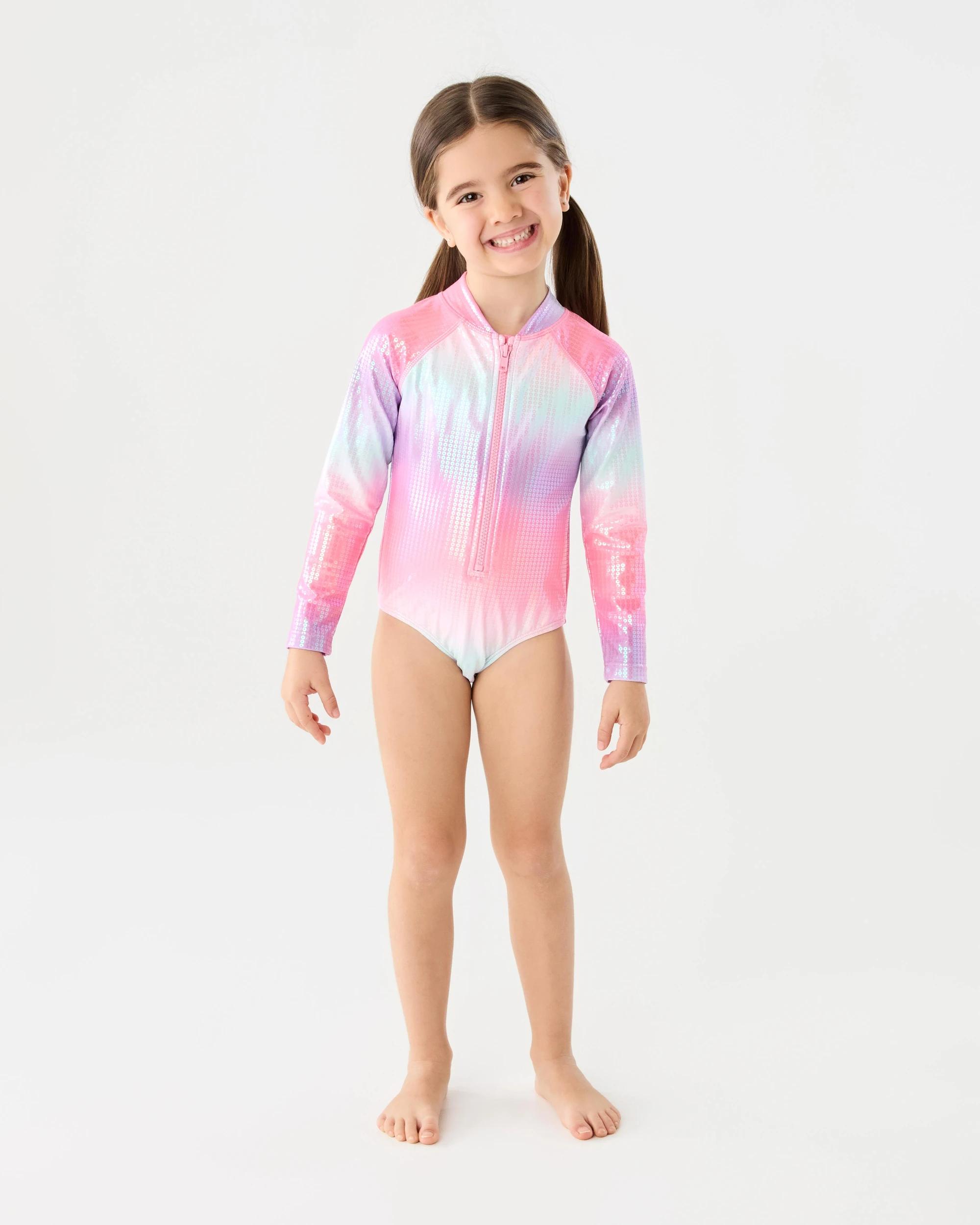 5 Long Sleeve One Piece Swimsuit Ombre, 5 of 5