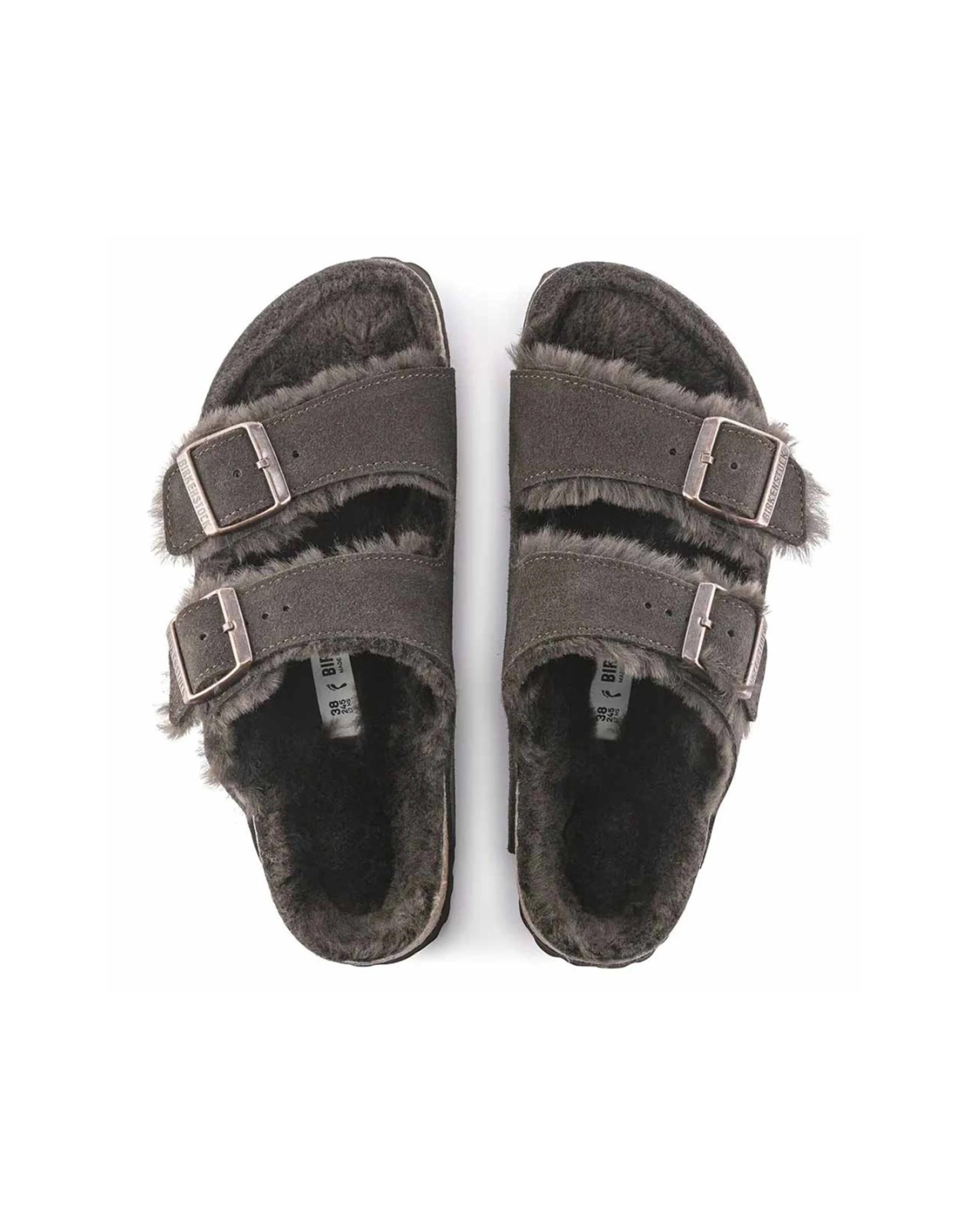 4 Birkenstock Arizona Shearling Suede Sandals Narrow Width MOCCA, 4 of 7