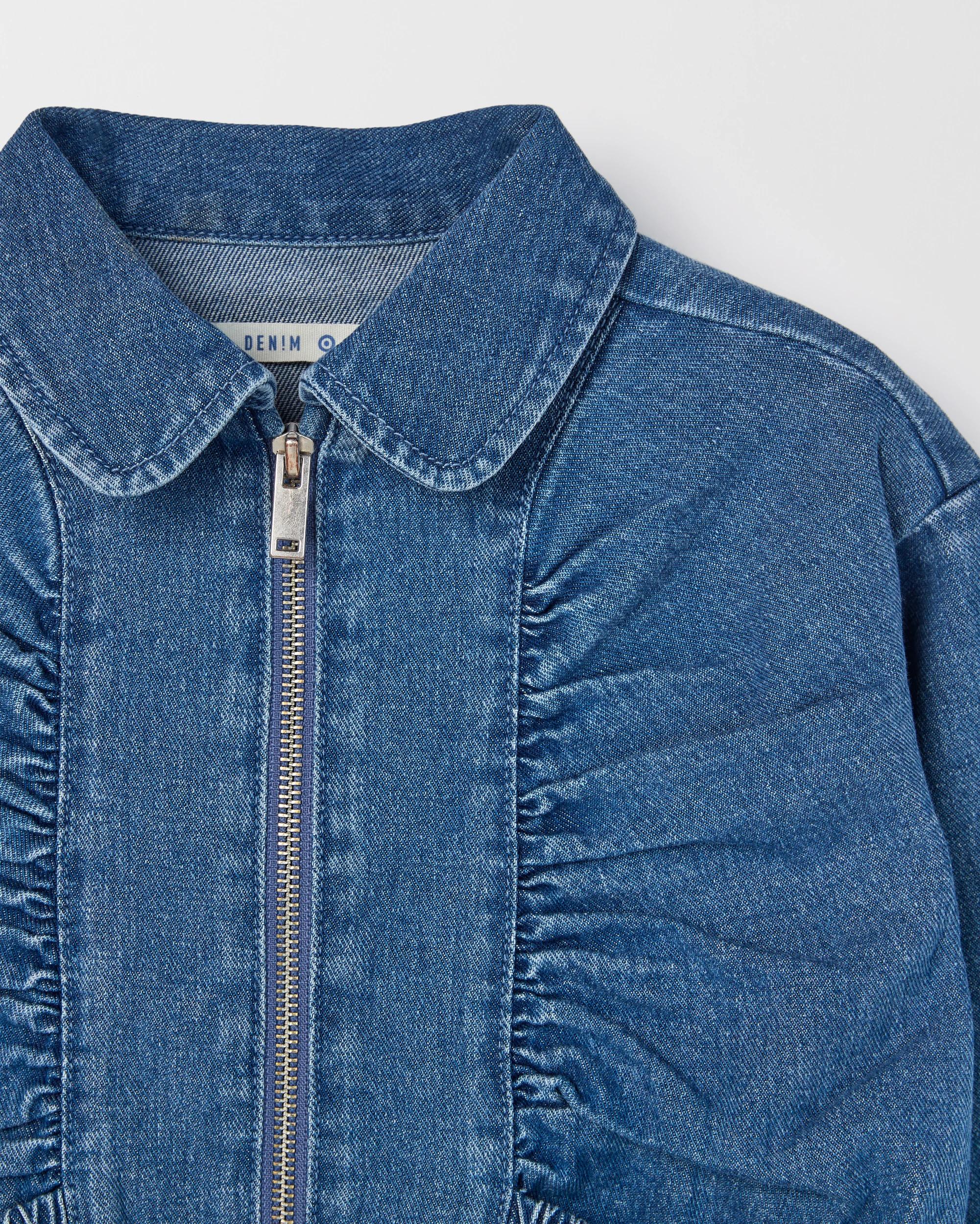 6 Target Kids Embroidered Denim Jacket BLUE WASH, 6 of 6