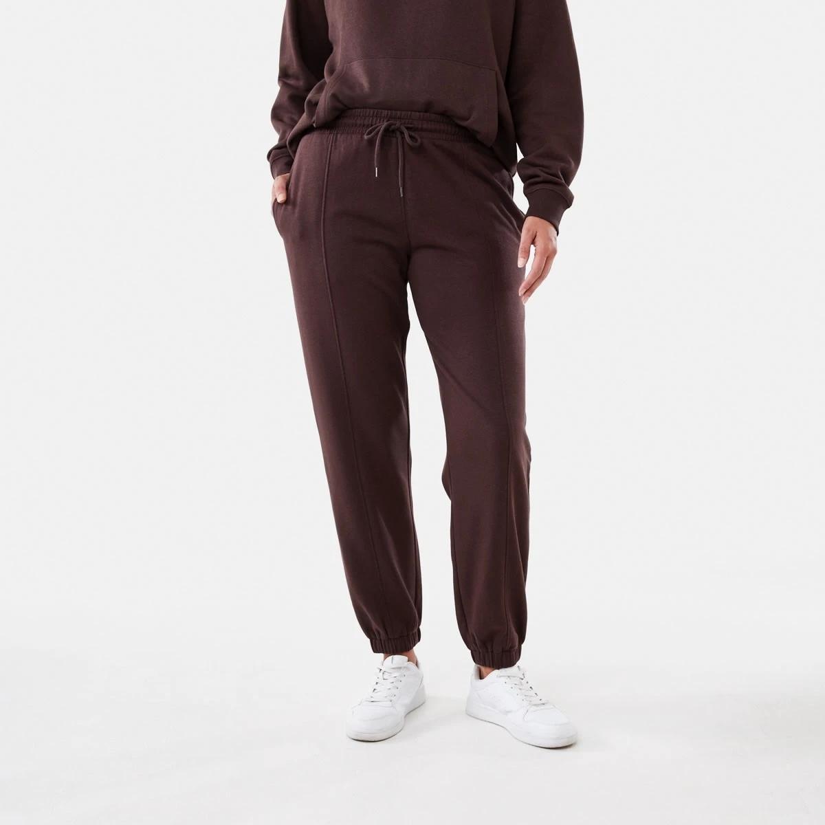 1 Active Womens Cuffed Trackpants TUSCAN BROWN, 1 of 5