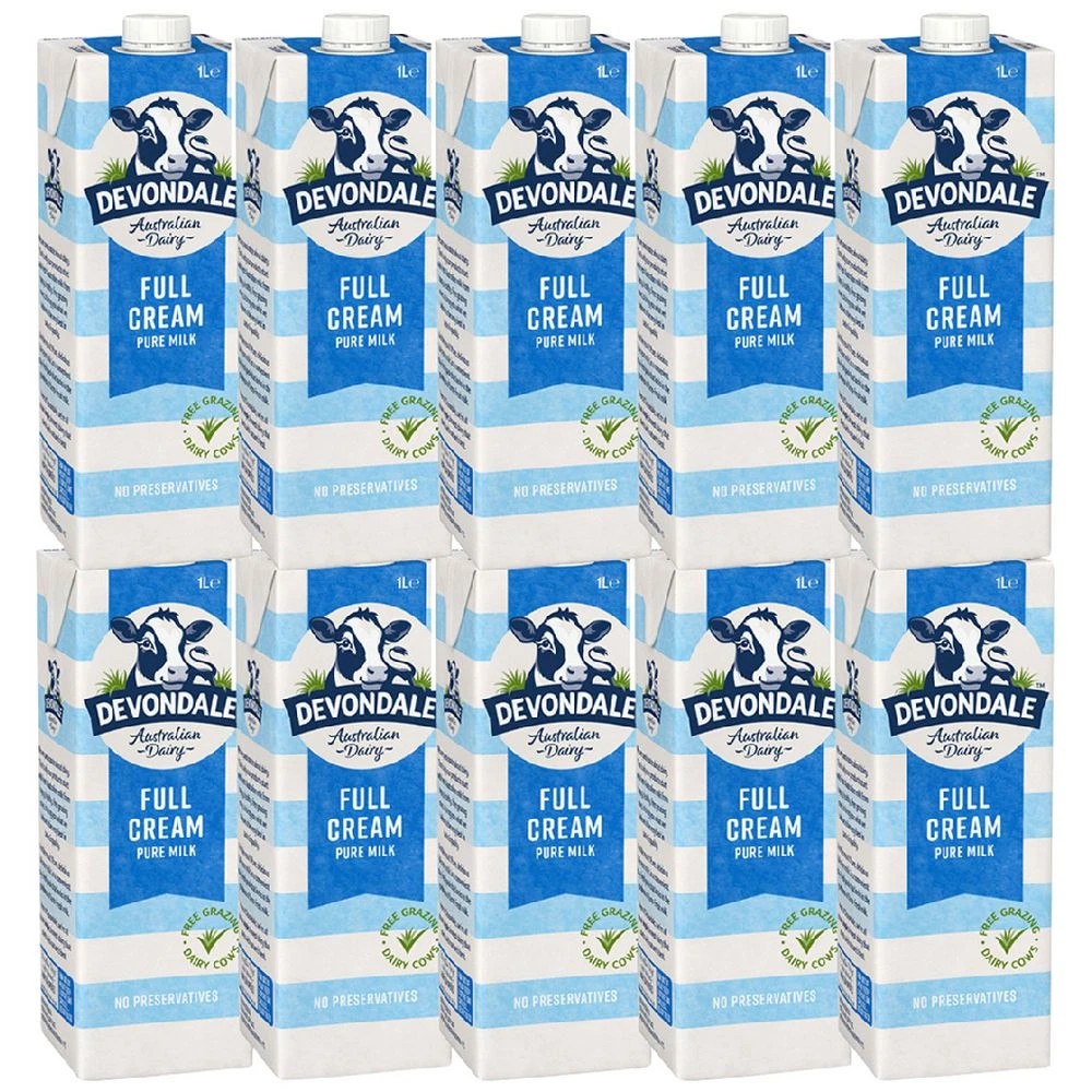 1 Devondale Full Cream UHT Milk 1L 10 Pack, 1 of 1