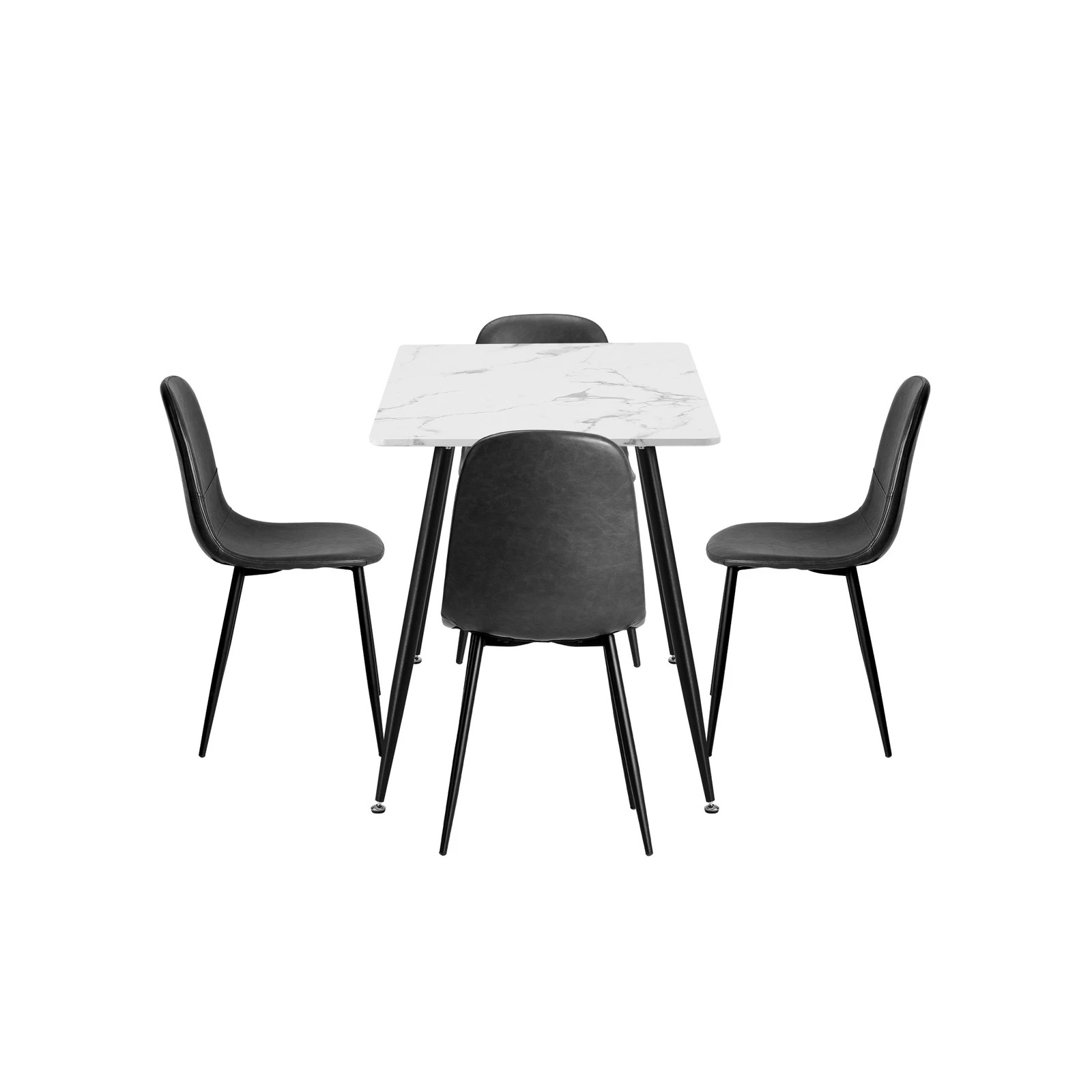 8 Oikiture 120cm Rectangle Dining Table With 4pcs Dining Chairs Pu
 - Multi, 8 of 10