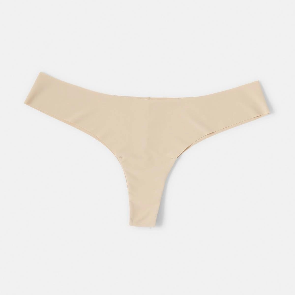 4 3 Pack No Show G-String Briefs ALMOND, 4 of 6