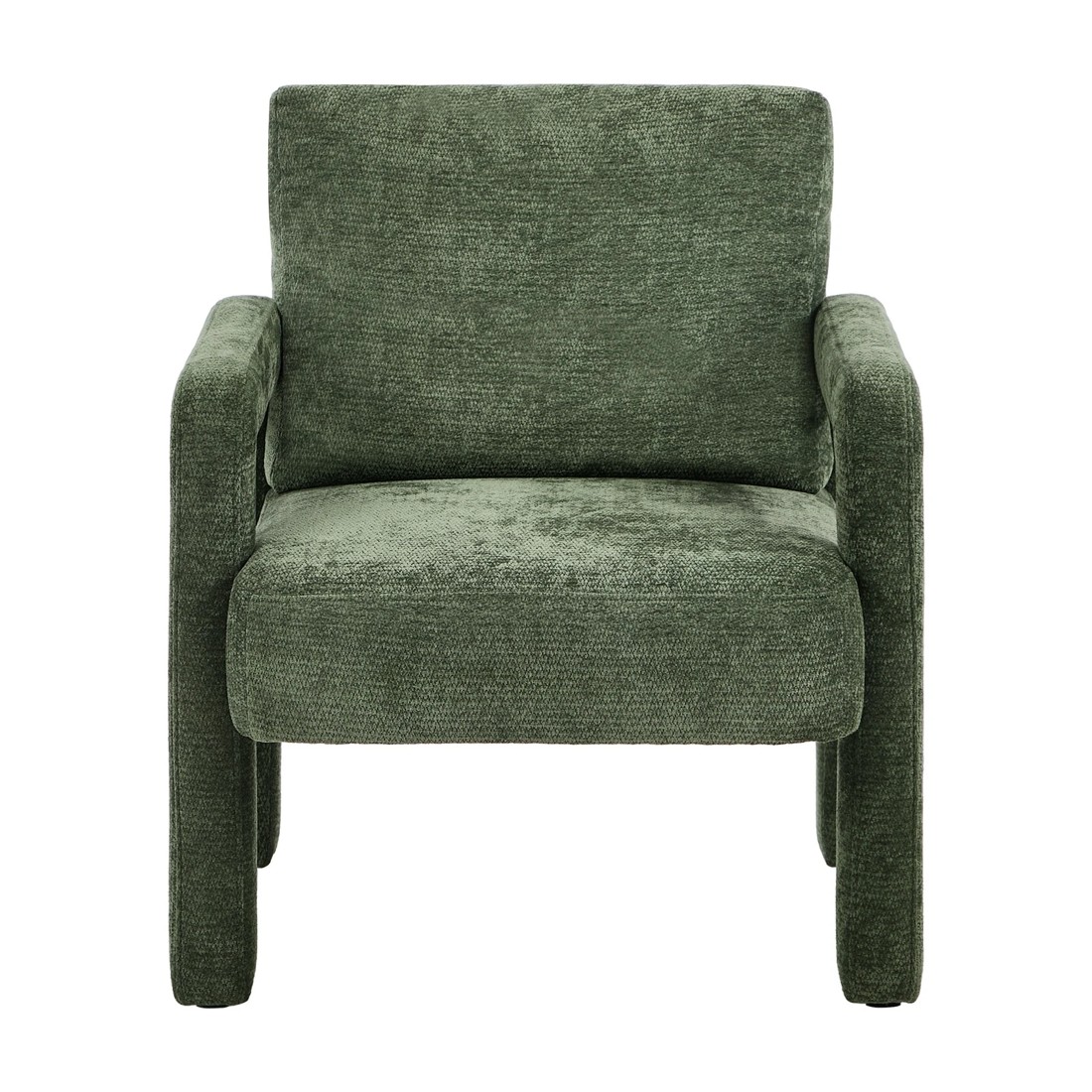 7 Oikiture Armchair Velvet Accent Chairs 1 Seater Lounge Sofa Chair - Green, 7 of 10