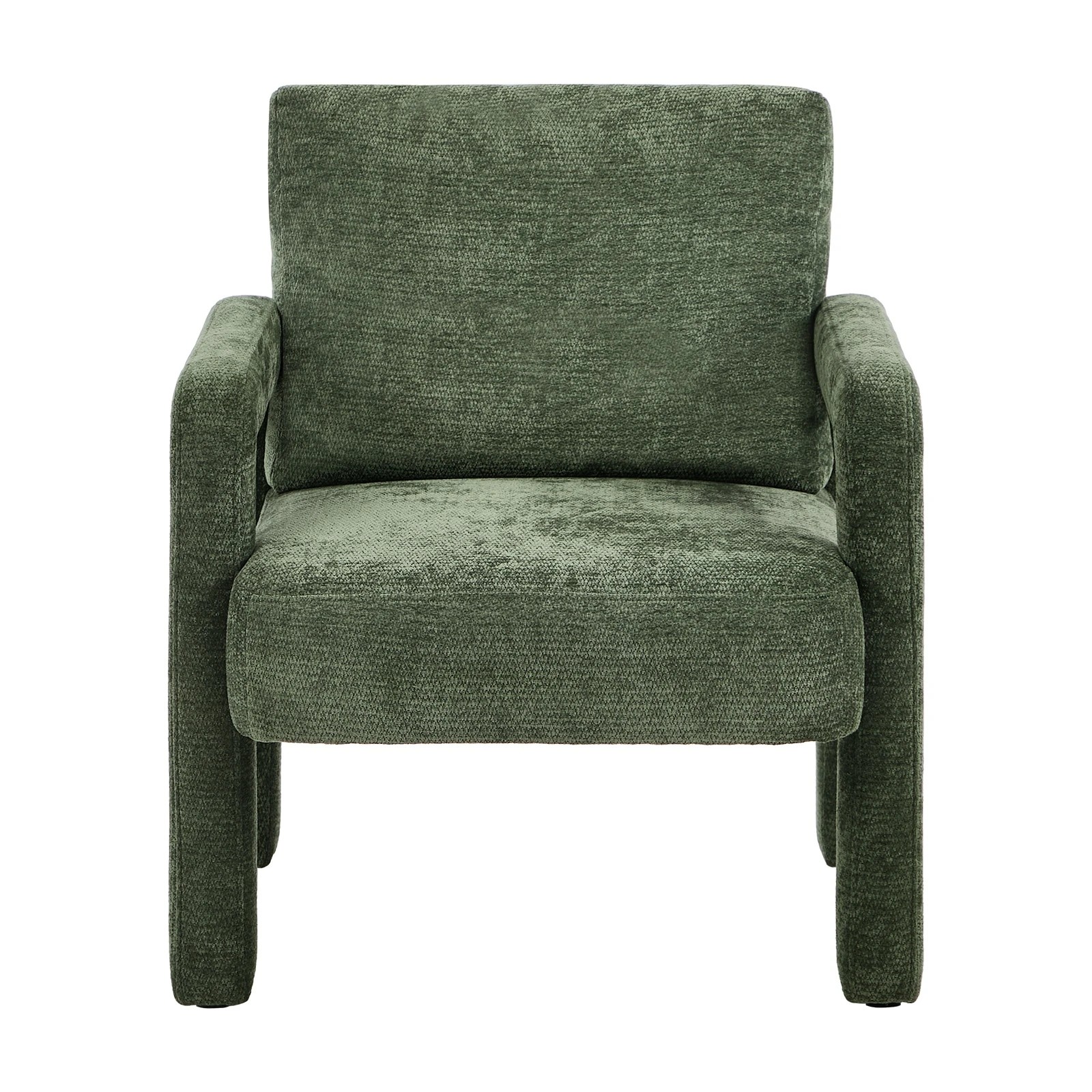 7 Oikiture Armchair Velvet Accent Chairs 1 Seater Lounge Sofa Chair - Green, 7 of 10