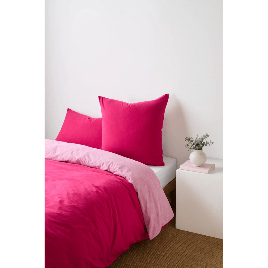 1 Arlo Cotton Stonewash European Pillowcase - Pink, 1 of 2