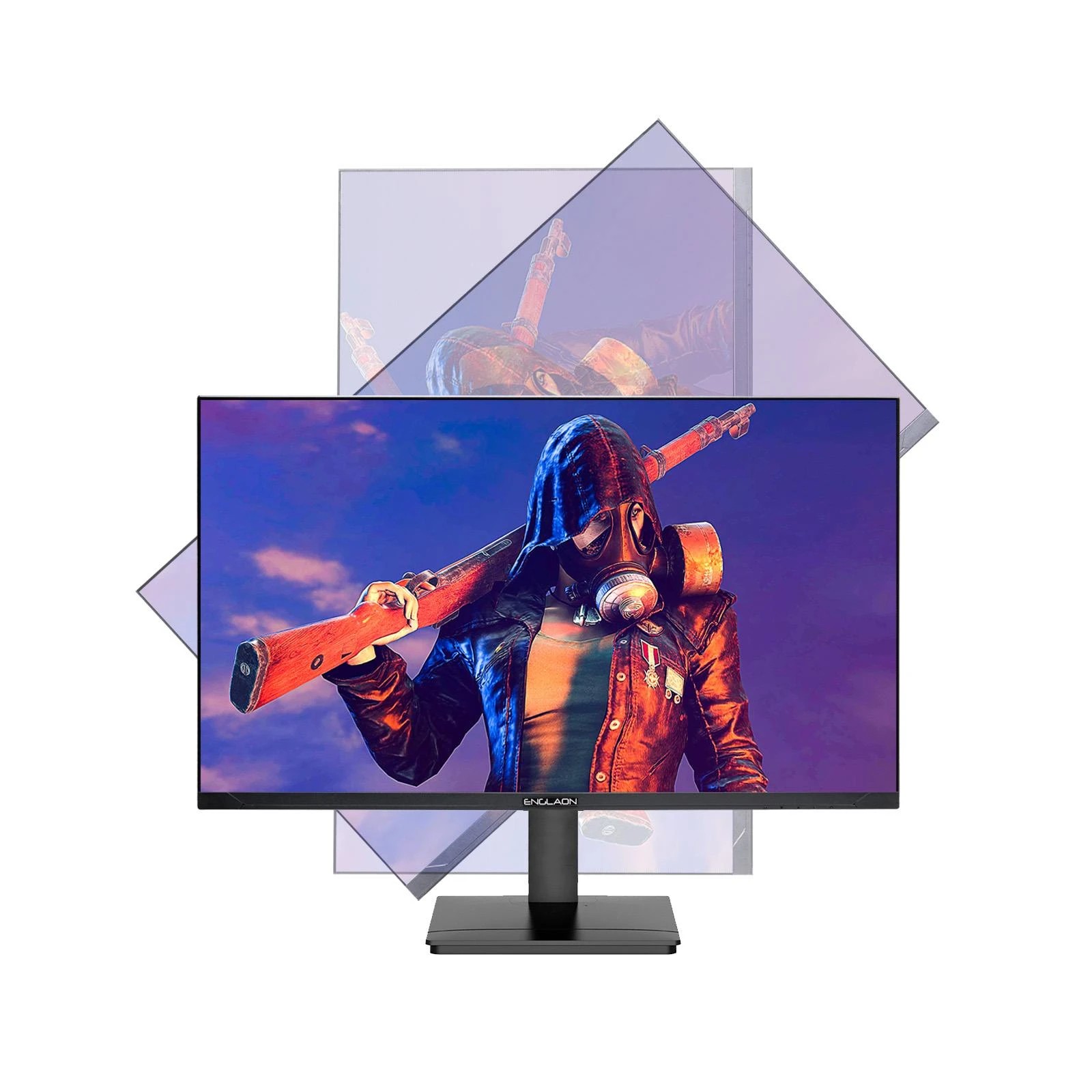 3 ENGLAON 27″ QHD 165Hz 1ms Frameless AMD FreeSync Height Adjustable Gaming Monitor with RGB light - Black, 3 of 7