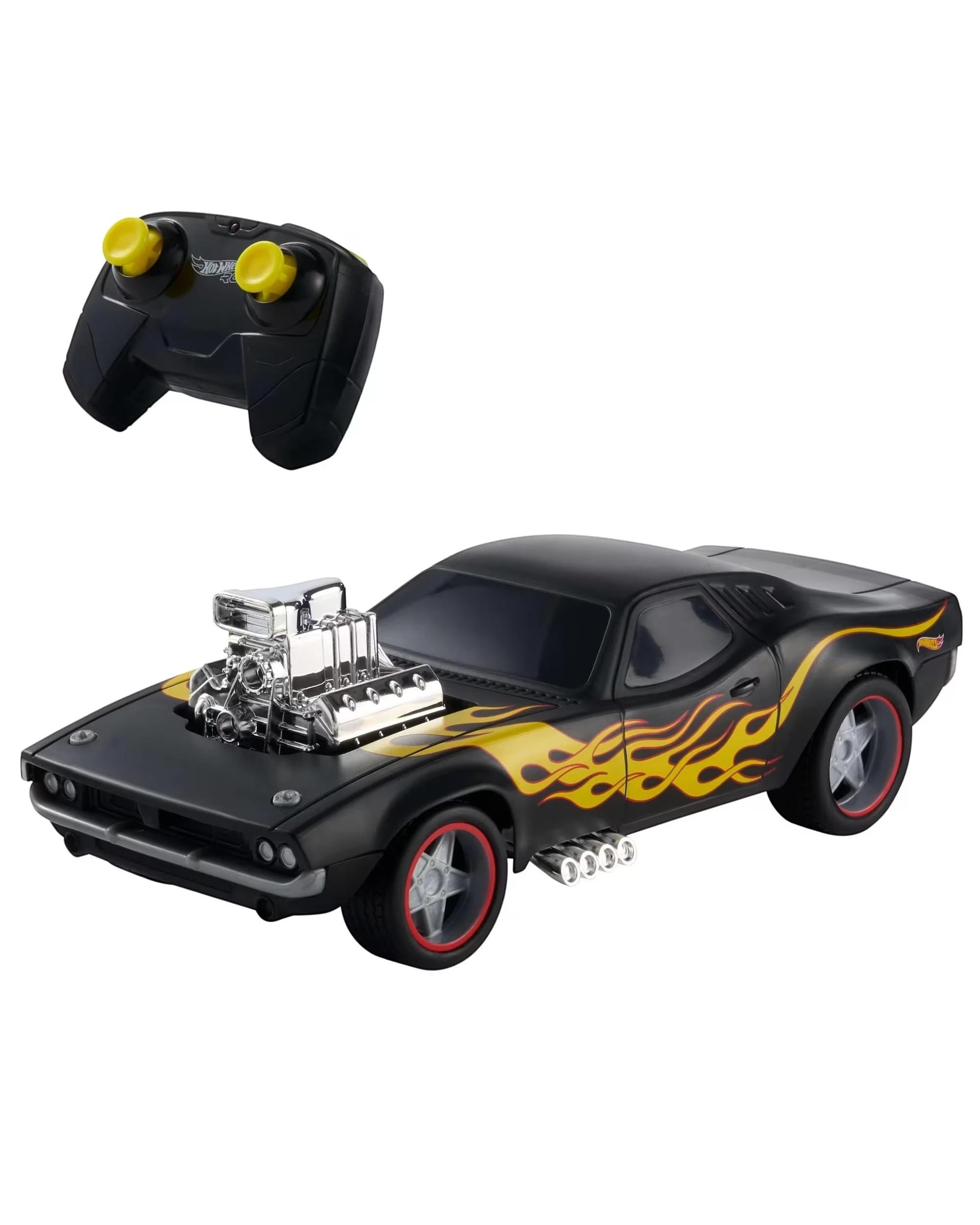 2 Hot Wheels 1:16 Scale RC Rodger Dodger Black, 2 of 6