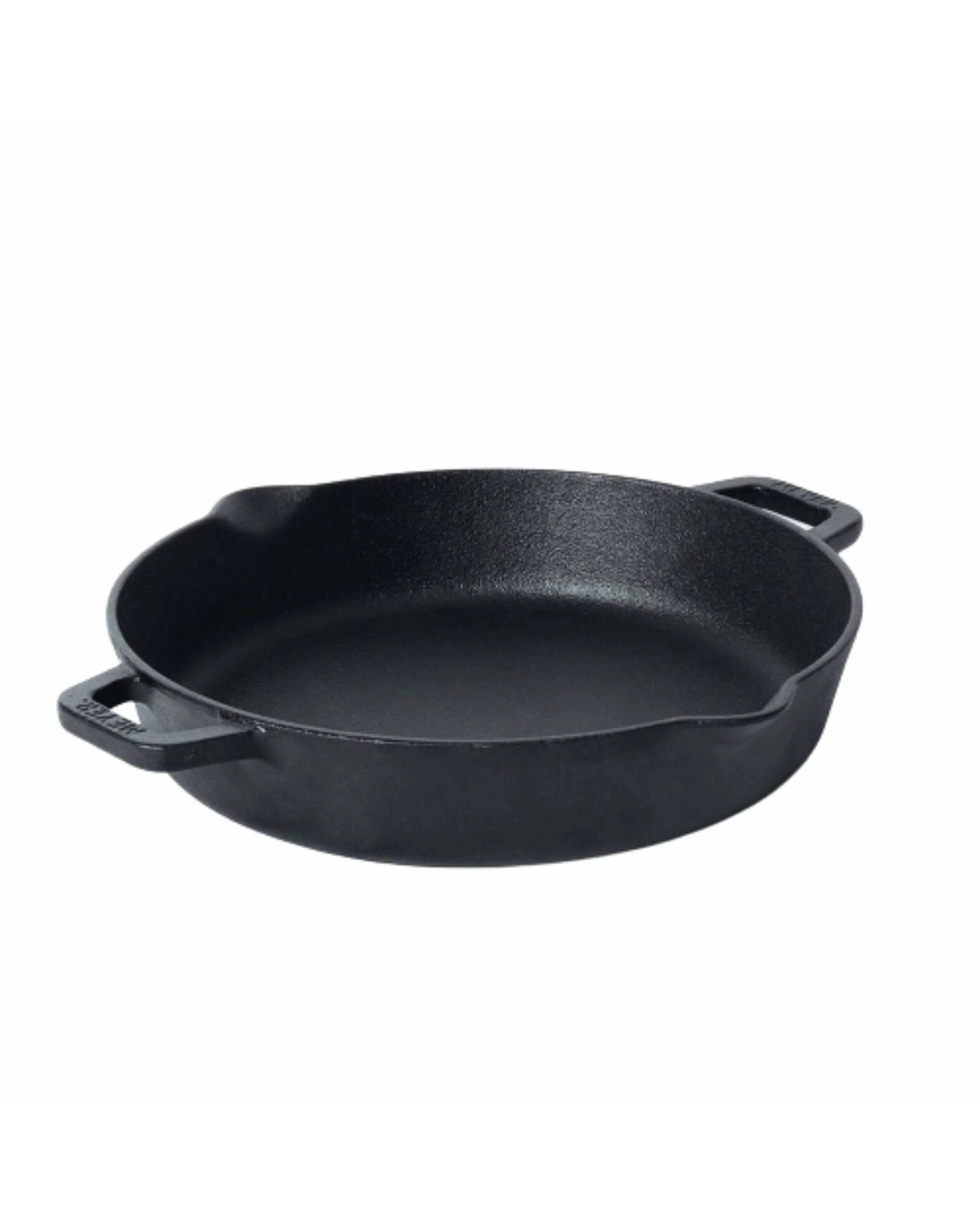 1 Meyer Pre-Seasoned Cast Iron Induction Double Handle Skillet 26cm - Black, 1 of 1