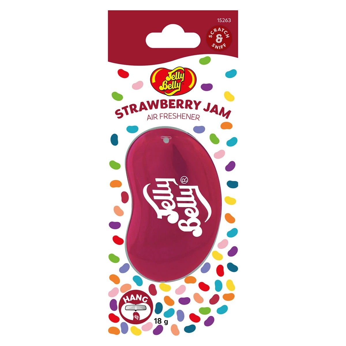 1 Jelly Belly Air Freshener - Strawberry Jam, 1 of 2