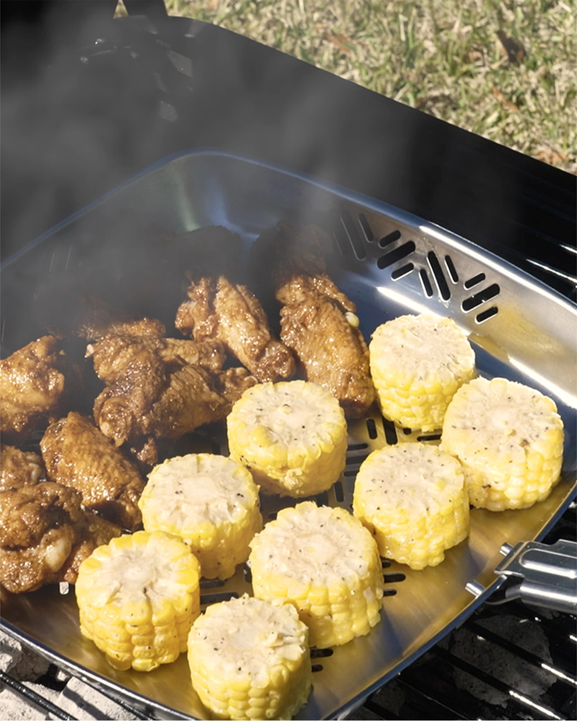 2 Global Shop Direct BBQ Grill Pan Non-Stick Stainless Steel Grill Pan, 2 of 7