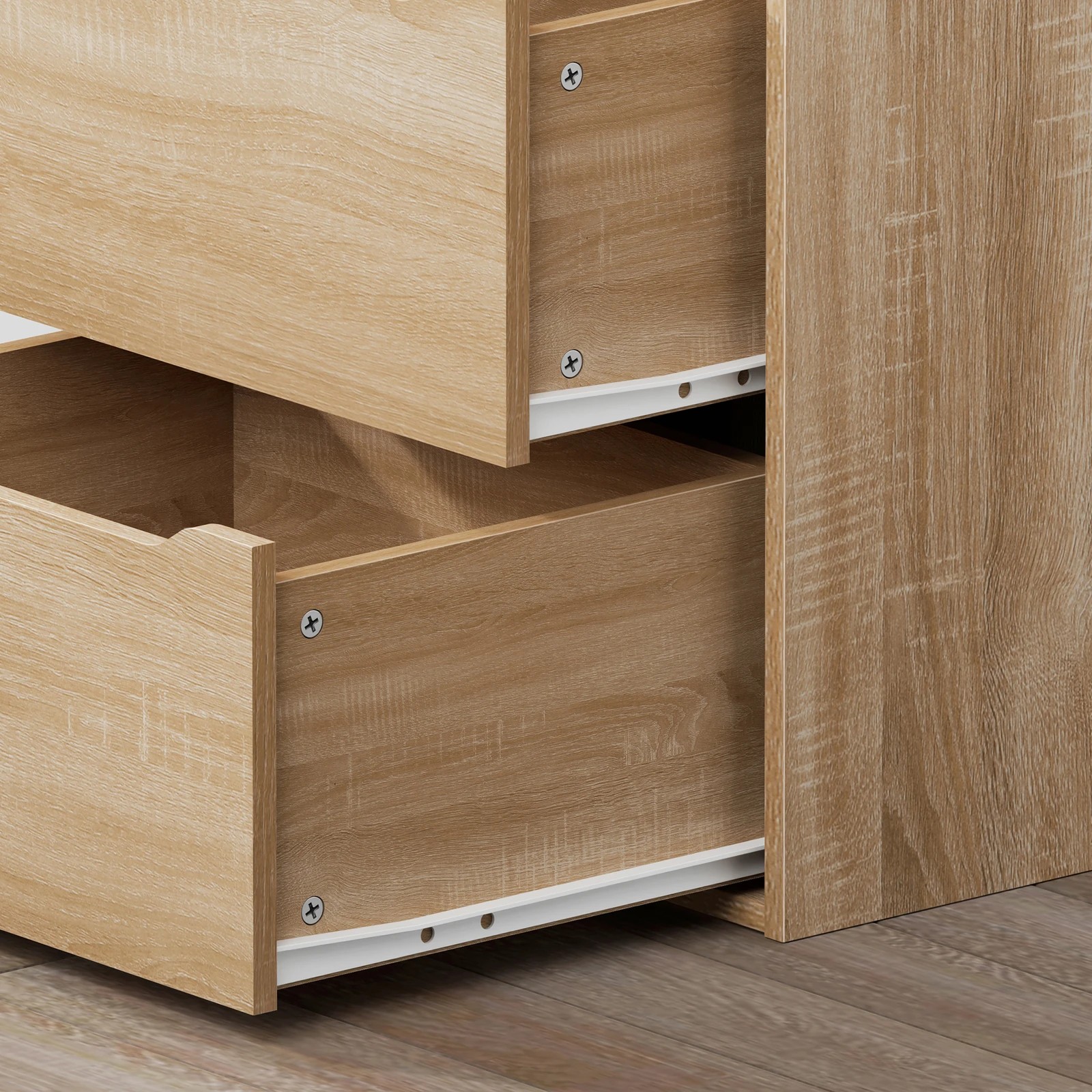 5 Alfordson Wardrobe 7 Drawers Clothes Storage Cabinet - Oak, 5 of 10