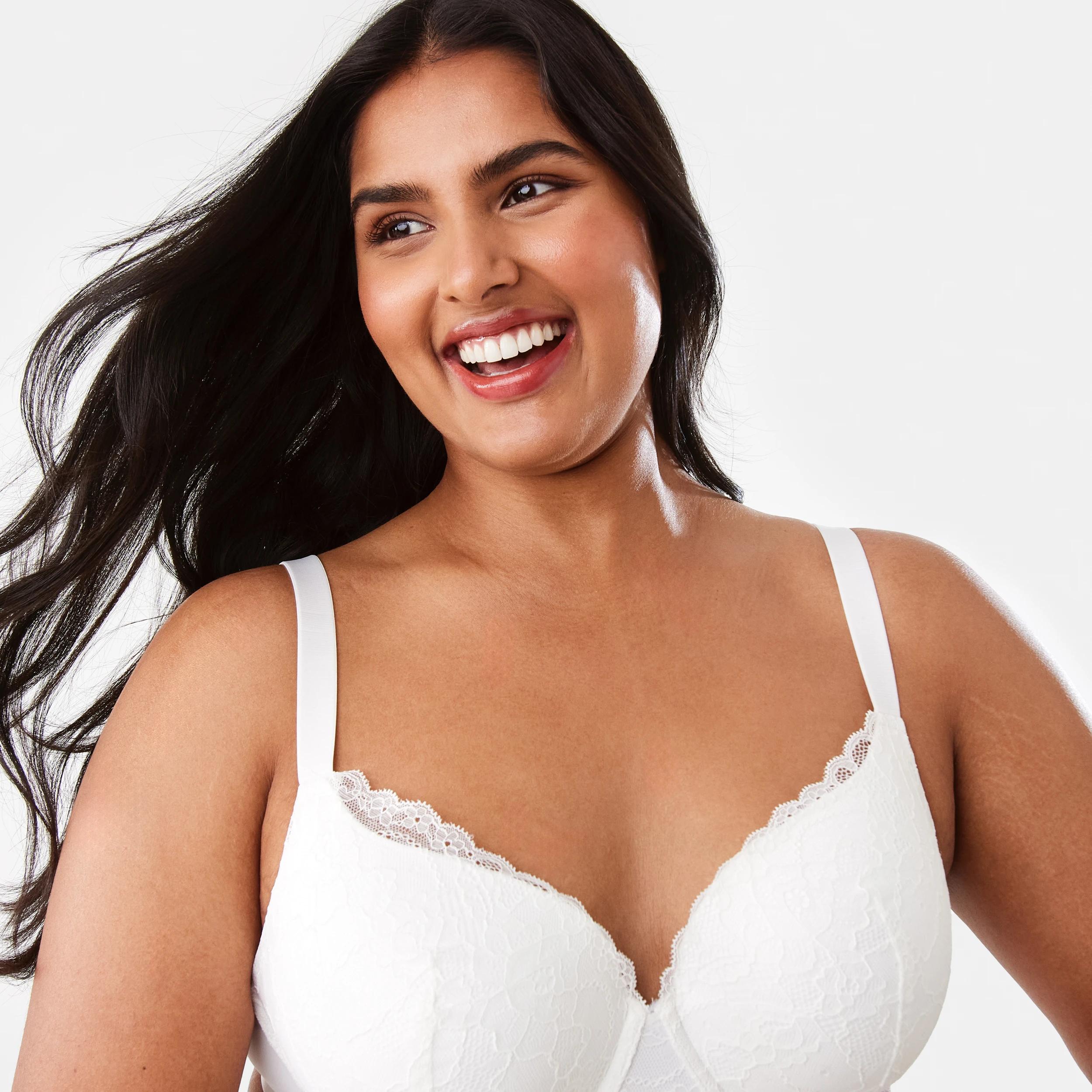 4 Full Figure Lace T-Shirt Bra INTIMATES OFF WHITE, 4 of 6