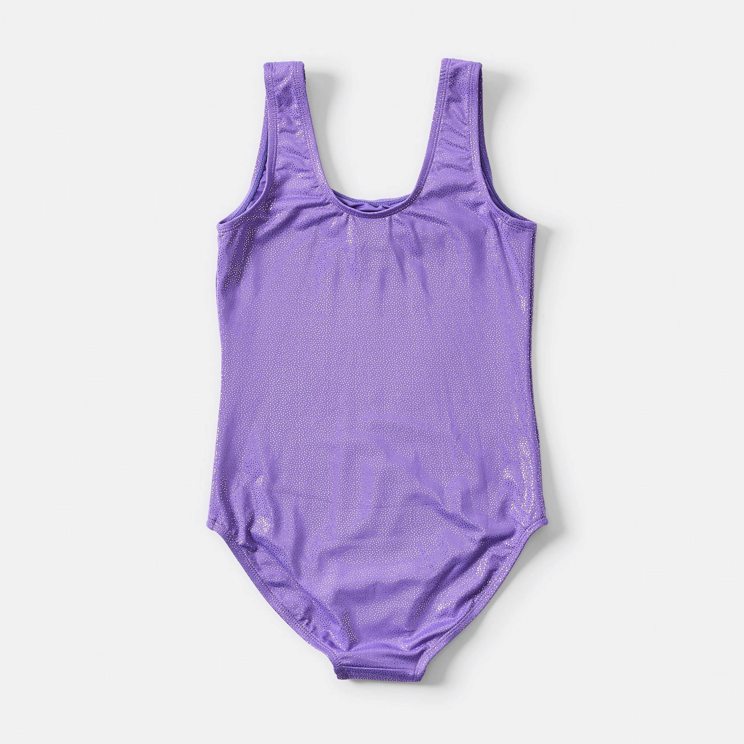 7 Gymnastic Sleeveless Leotard PLUM SPARKLES, 7 of 8