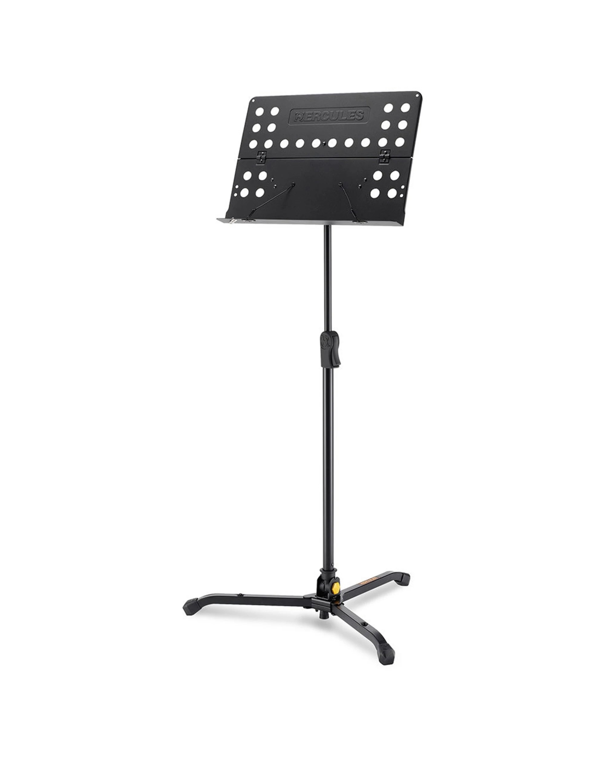 2 Hercules Tripod Orchestra Music Sheet Stand With Adjustable Folding Desk Swivel - Black, 2 of 2