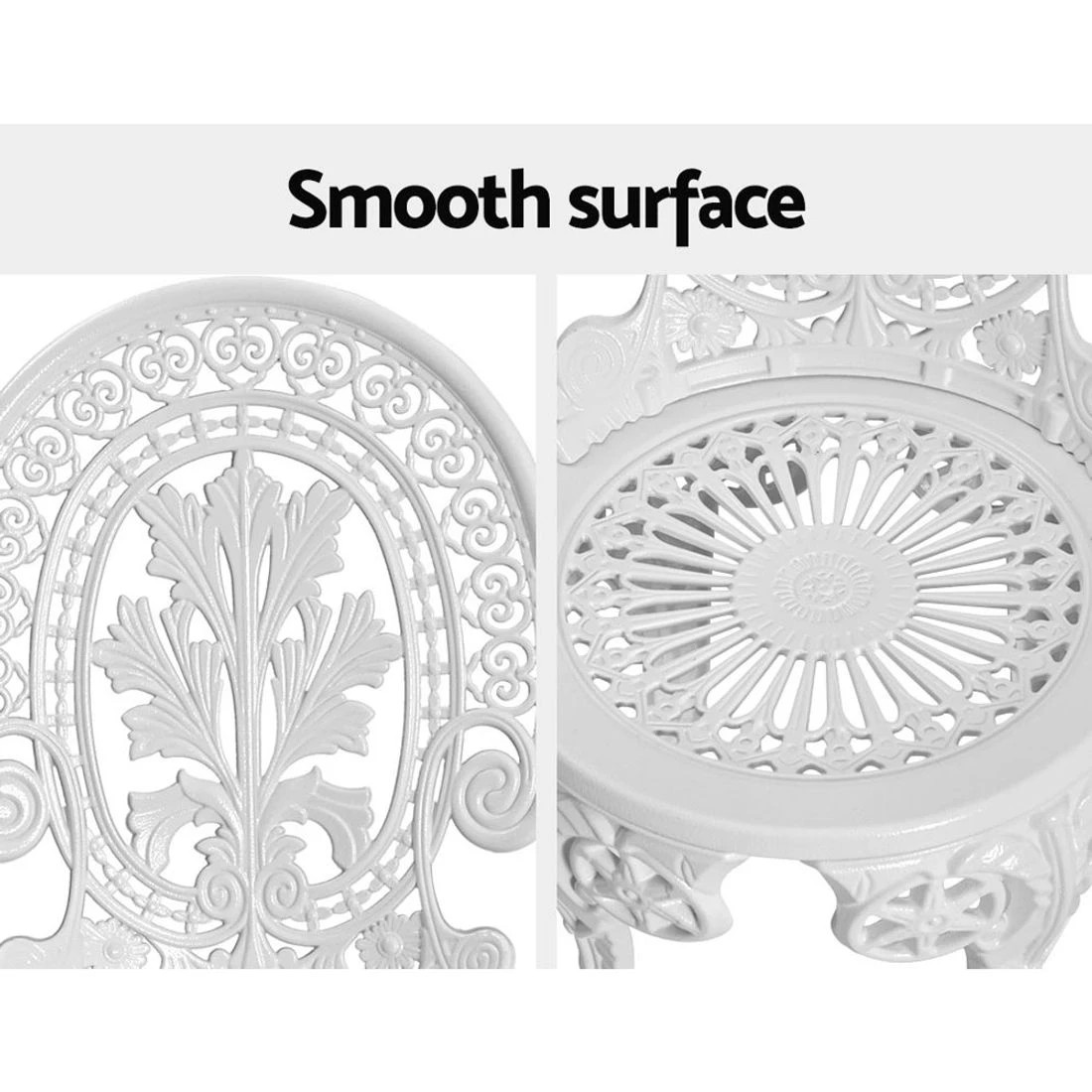 7 Gardeon 3PC Patio Furniture - White, 7 of 7