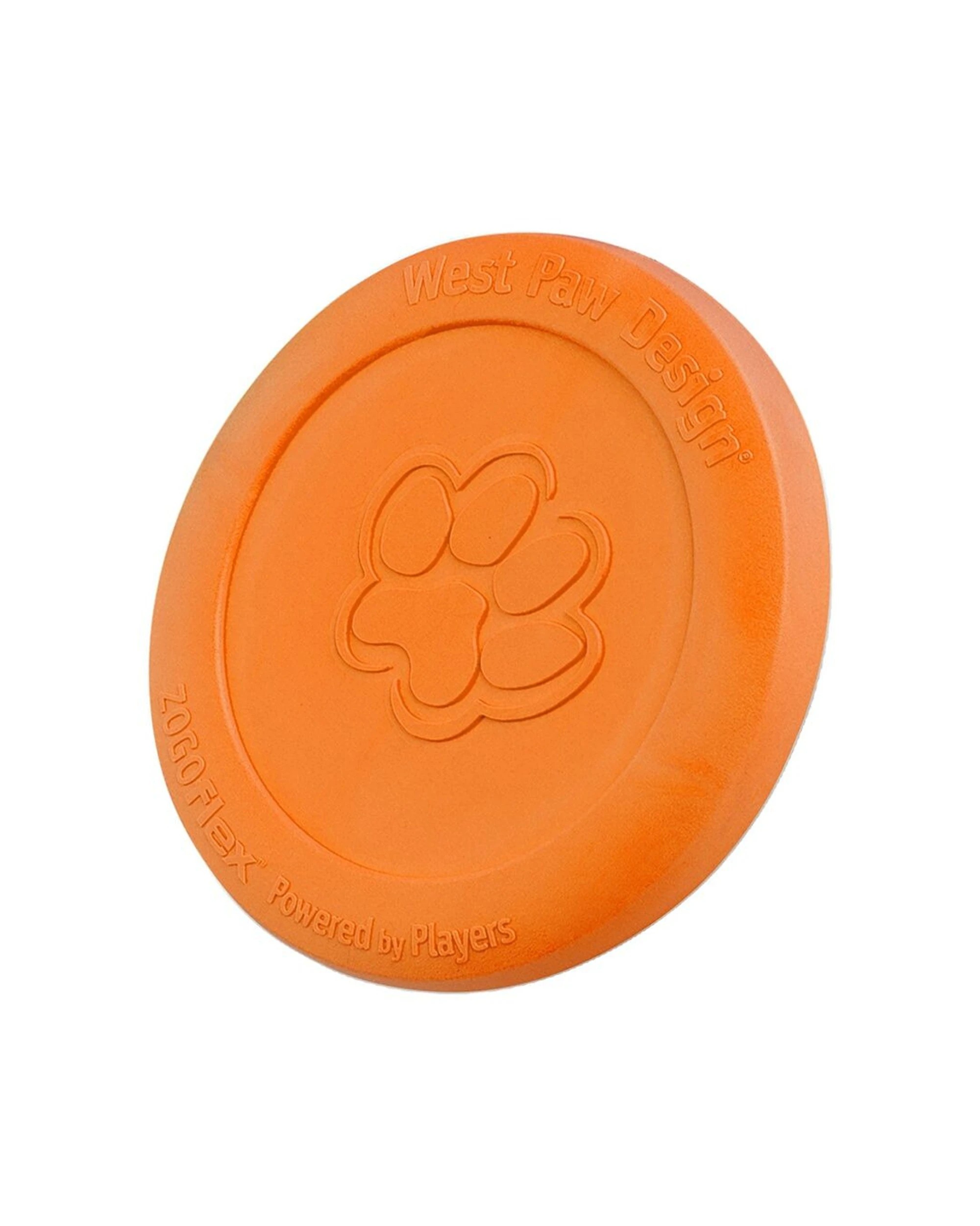 1 West Paw Zisc Dog Flying Disc Toy Small Floats Non-Toxic Dishwasher Safe - Orange, 1 of 1