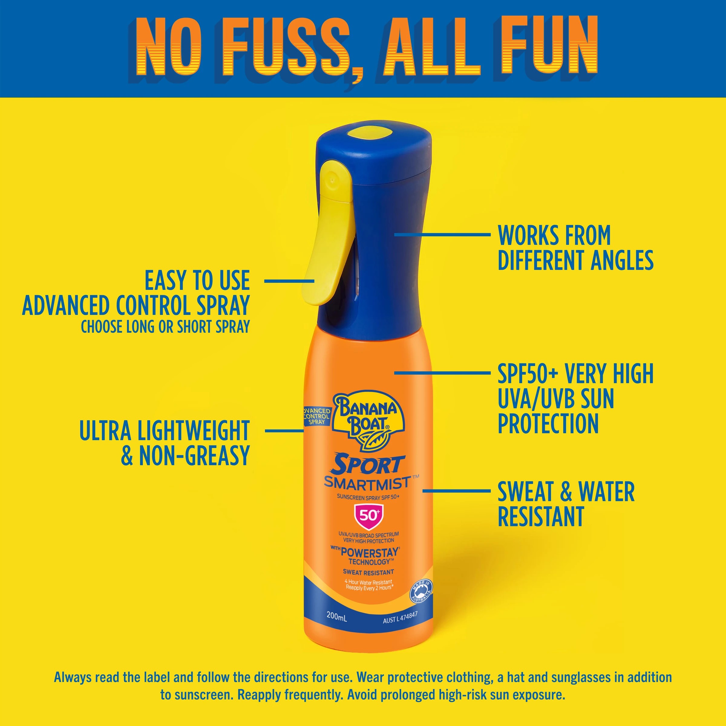 3 Banana Boat Sport SmartMist Sunscreen Spray SPF50+ 200ml, 3 of 10
