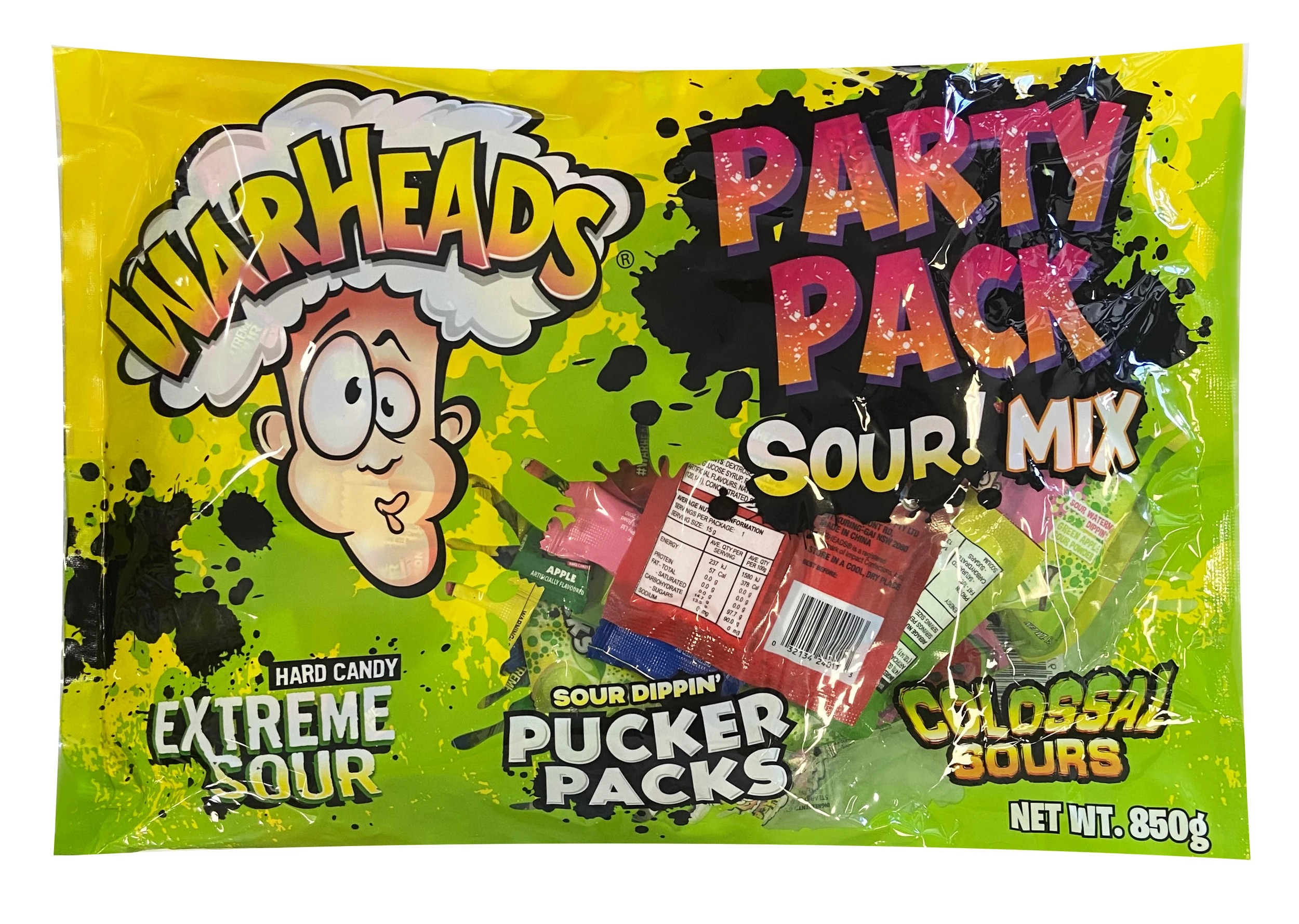 1 Warheads Party Pack Sour! Mix 850g, 1 of 2