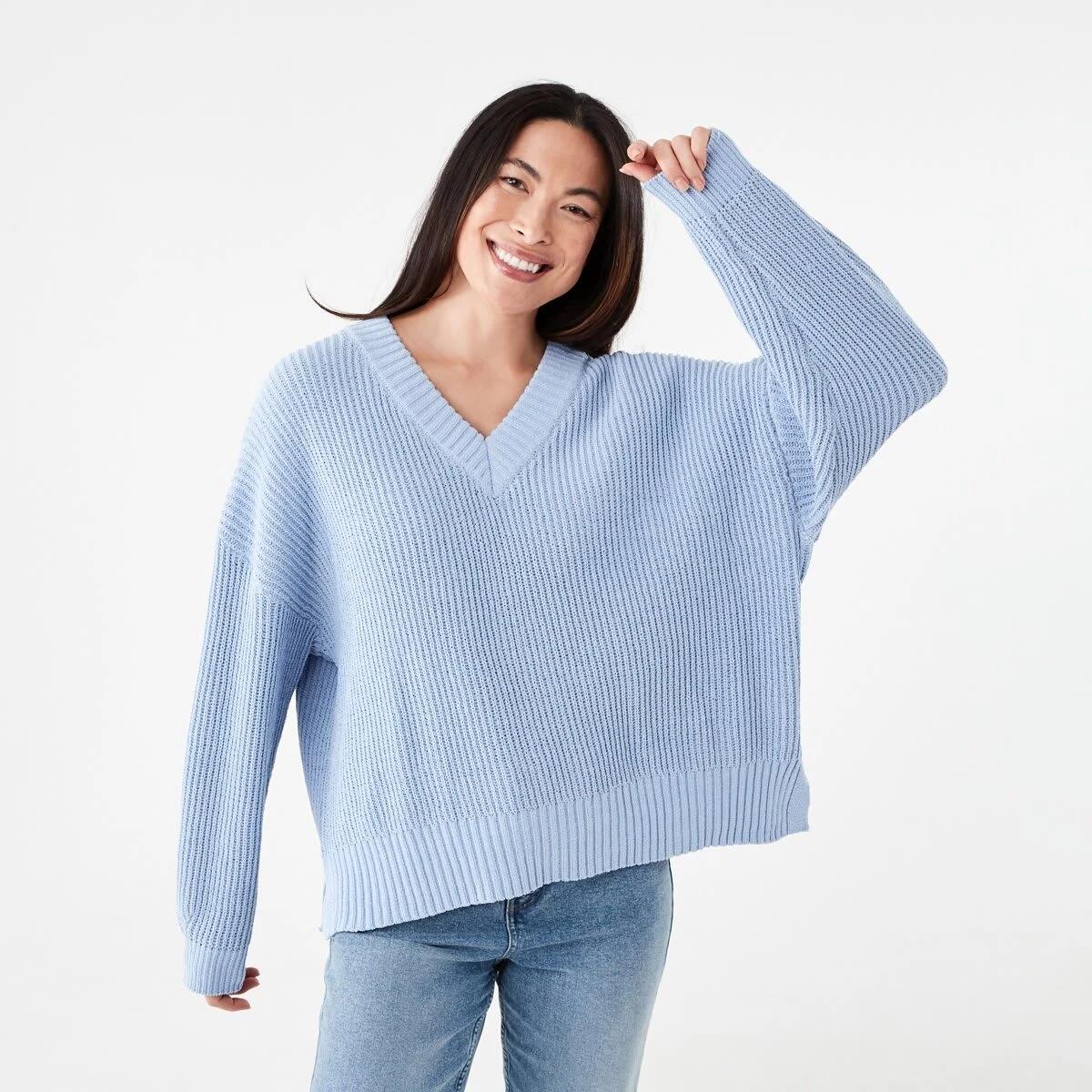 1 Chenille V-Neck Jumper HERON, 1 of 5