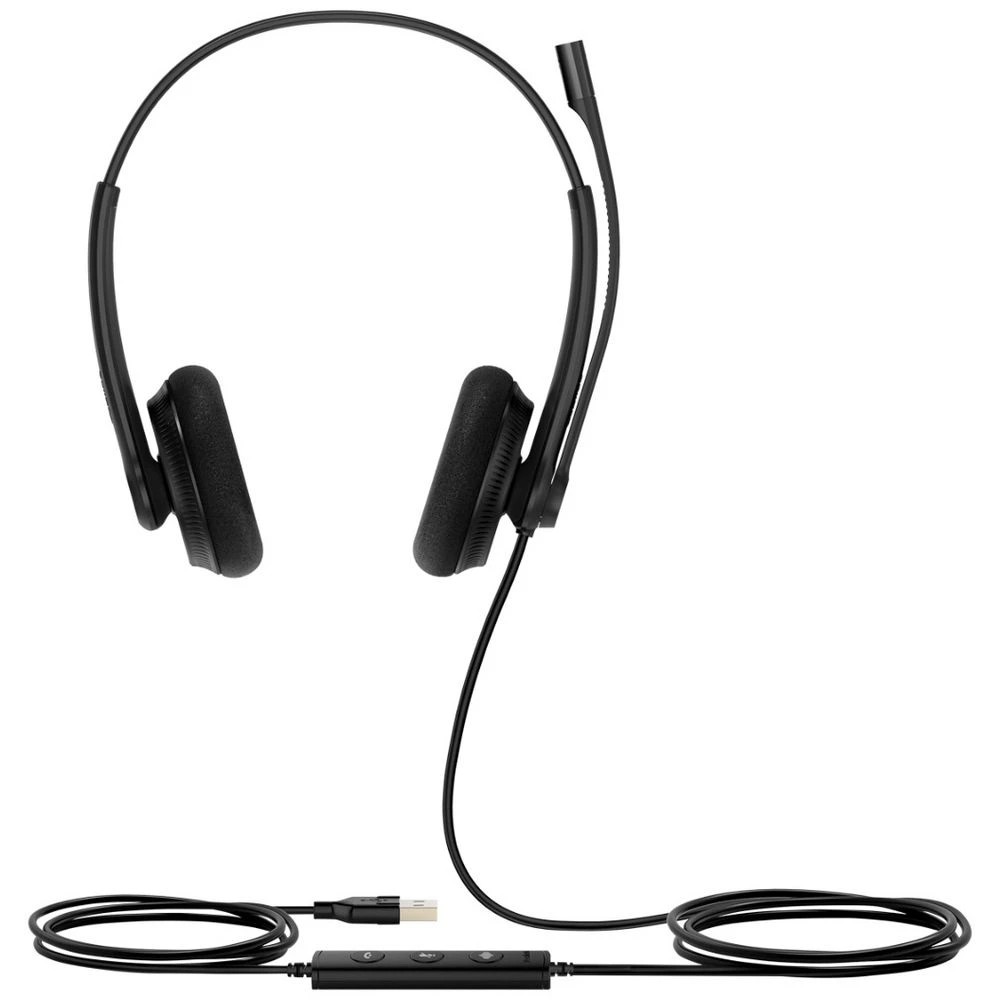 1 Yealink UH34 Lite Dual Corded On-Ear Headset Black, 1 of 5