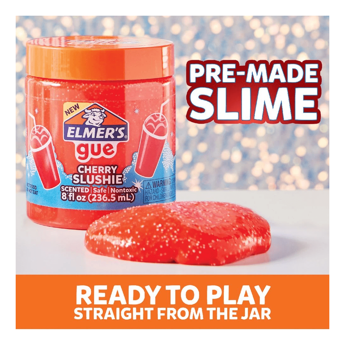 6 Elmer’s Gue Premade Slime Cherry Slushie, 6 of 6