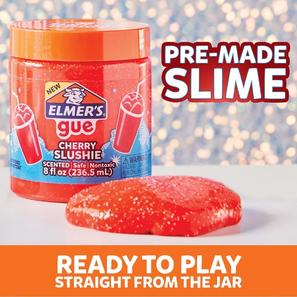 6 Elmer’s Gue Premade Slime Cherry Slushie, 6 of 6