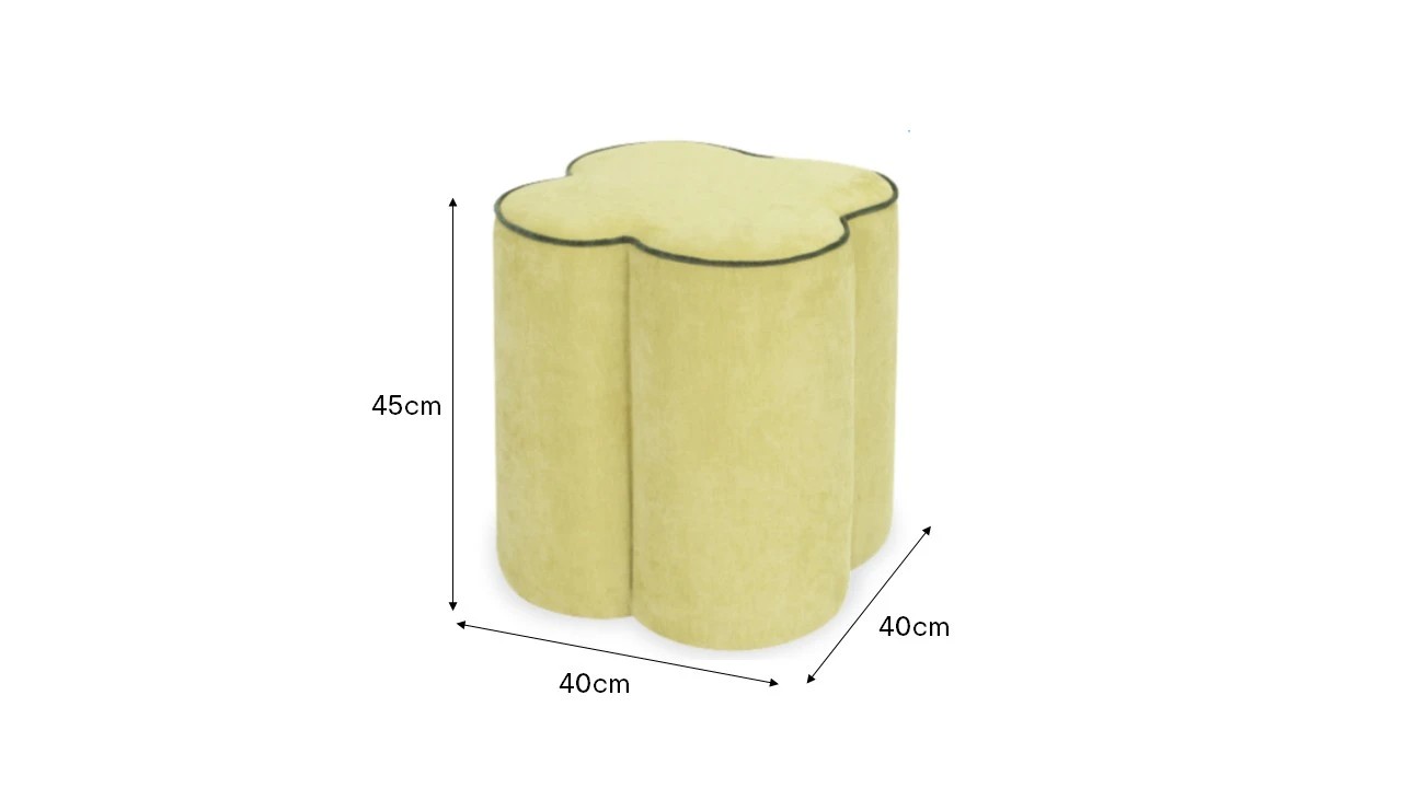 6 Clover Ottoman - Green, 6 of 6