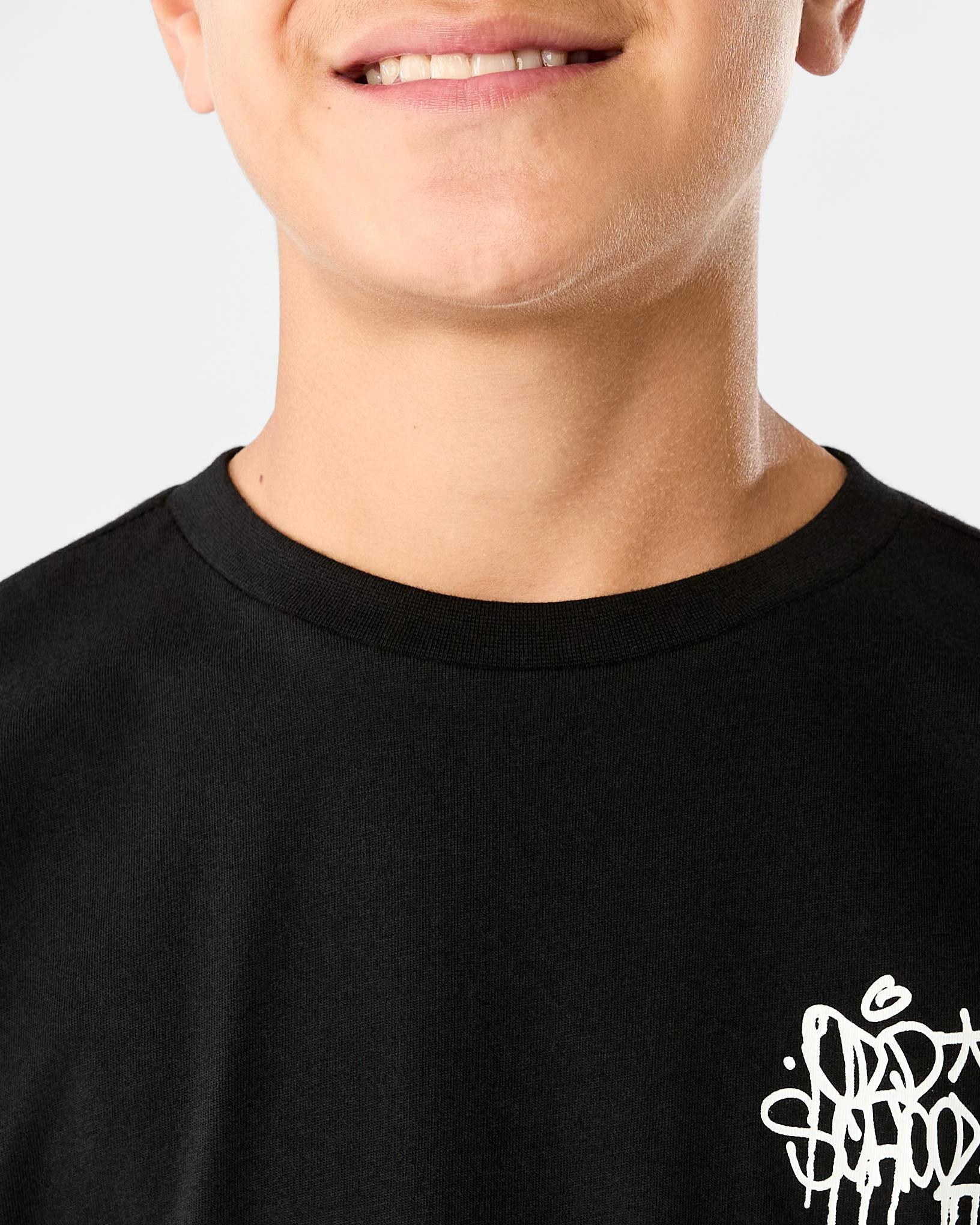 4 Short Sleeve Print T-shirt Blk Graff, 4 of 8