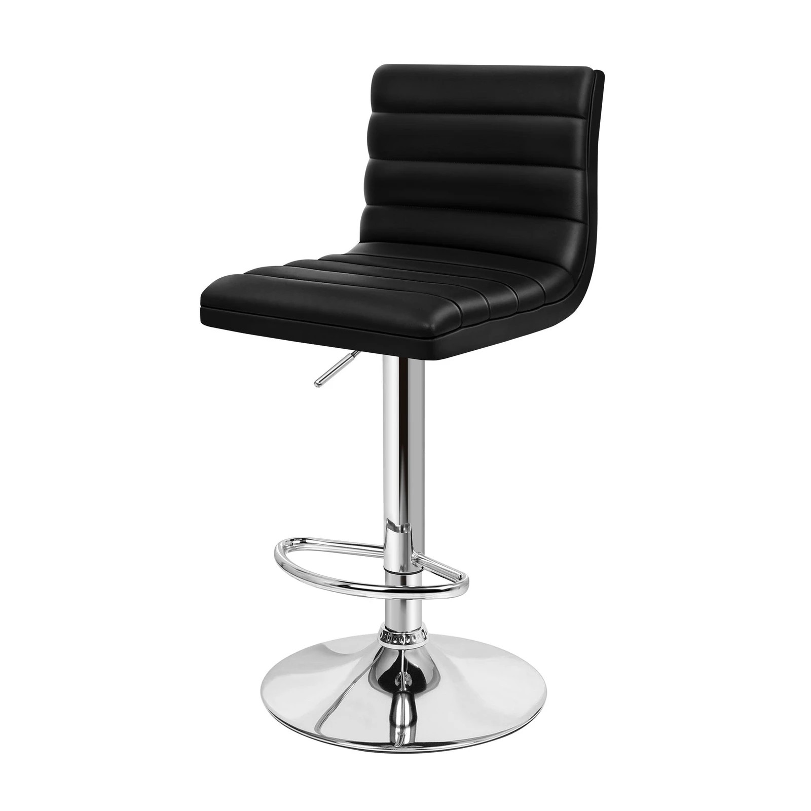 4 Alfordson 4x Bar Stools Ruel Kitchen Swivel Chair Leather Gas Lift - Black, 4 of 7