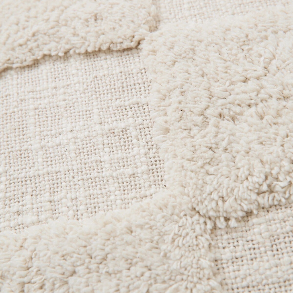 6 50cm Check Cotton Cushion Cover - Beige, 6 of 9