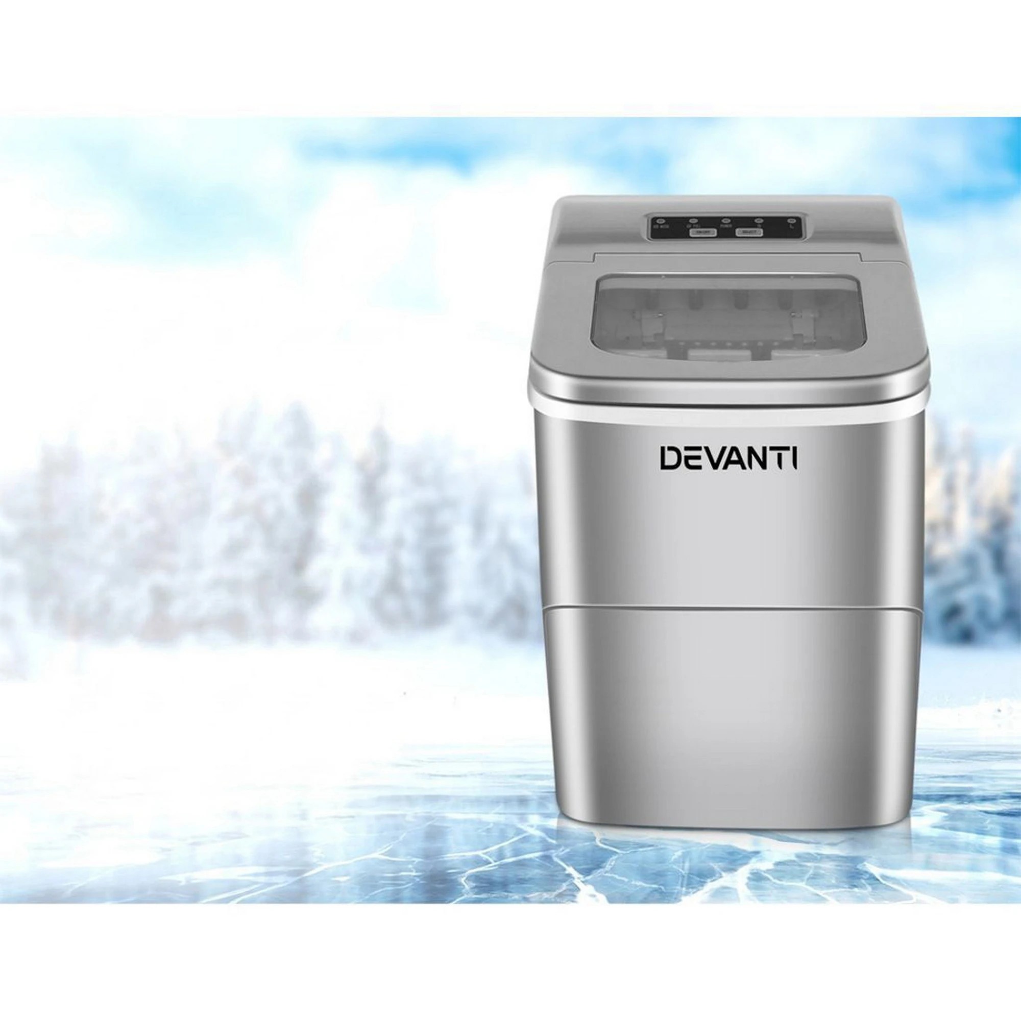 4 Devanti 12kg Ice Maker Machine - Silver, 4 of 8